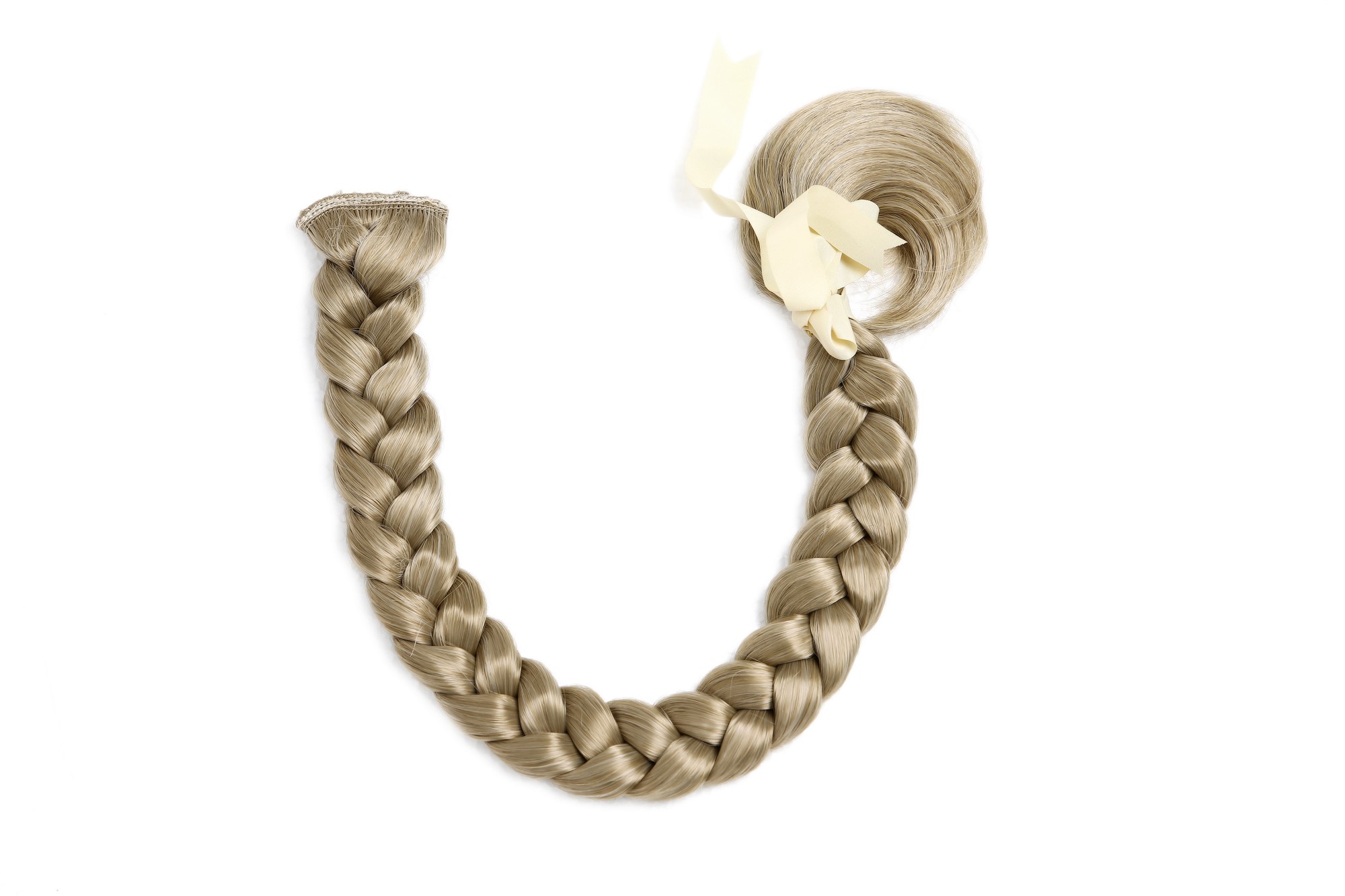 hochwertiger Geflochtener Zopf Flechtzopf mit Clip lang Blond Aschblond SA101-24, Ansicht 4, WIG ME UP: Ihr Perücken Online Shop geflochtenes Zopf-Haarteil Aschblond 50 cm lang