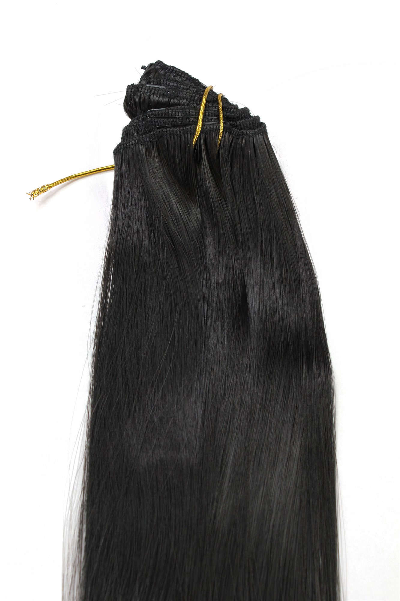 Extensions, black-brown, straight, shoulder-length