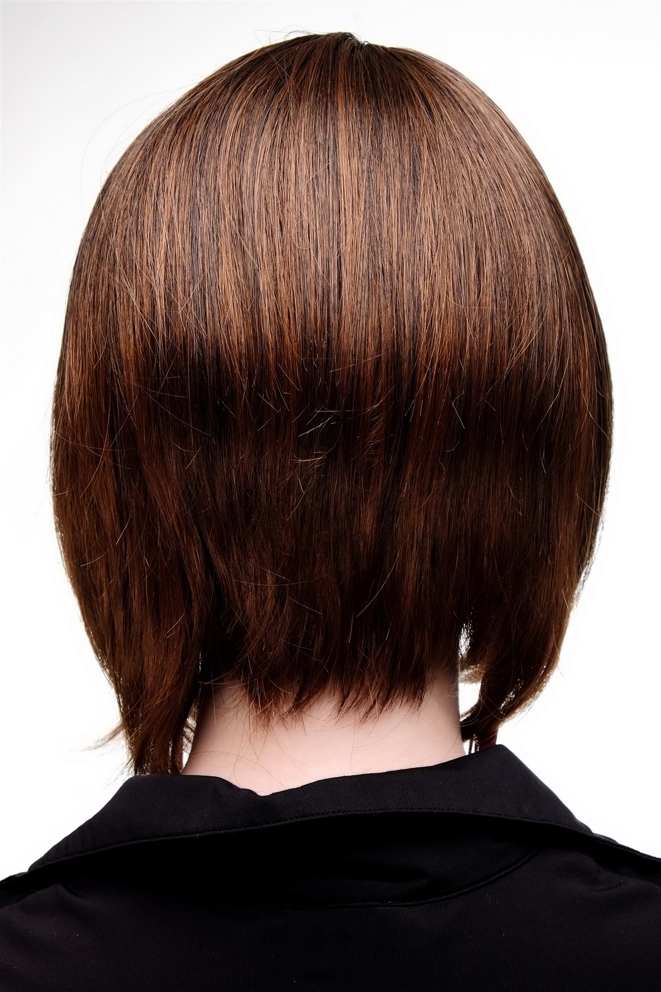 hochwertige Qualitätsperücken, Damen Perücke Bob natürlicher Braun-Mix 49023-2T30, Ansicht 3, WIG ME UP: Ihr Perücken Online Shop glatte Tressen-Perücke mit Kopfhaut-Imitat Braun kurze Haare für Damen