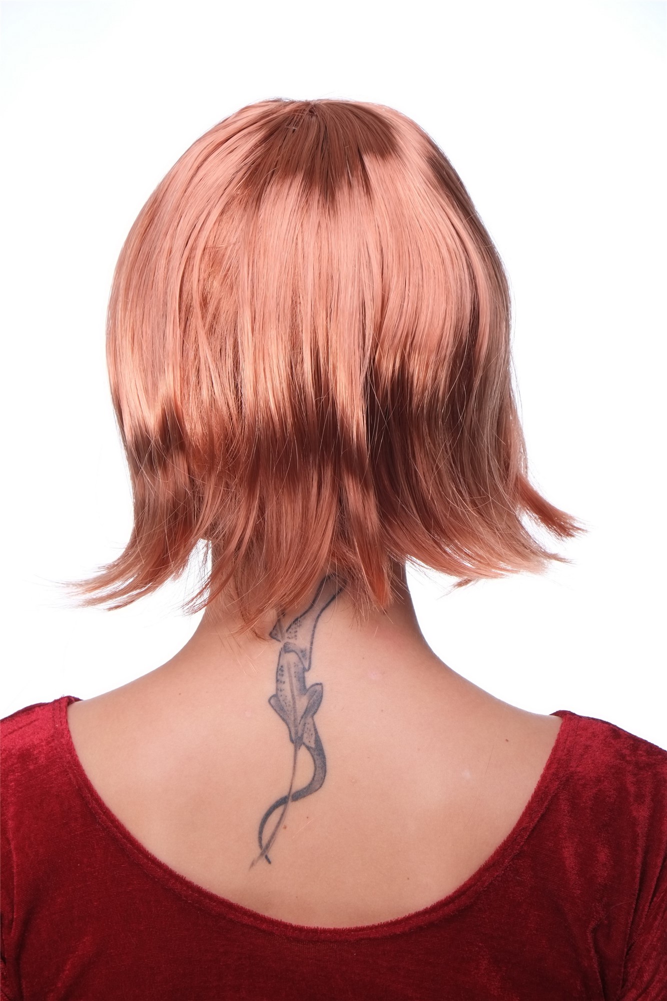 Party Halloween Disco lady women wig Bob fringe short sexy copper red  PW0114, view 4, WIG ME UP: Your Perücken Online Shop Party Wig, Ladies, medium copper red, straight, short