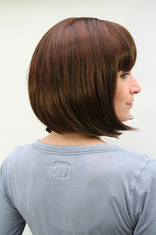 Quality Wigs, Ladies, black-brown and copper-brown, straight, short