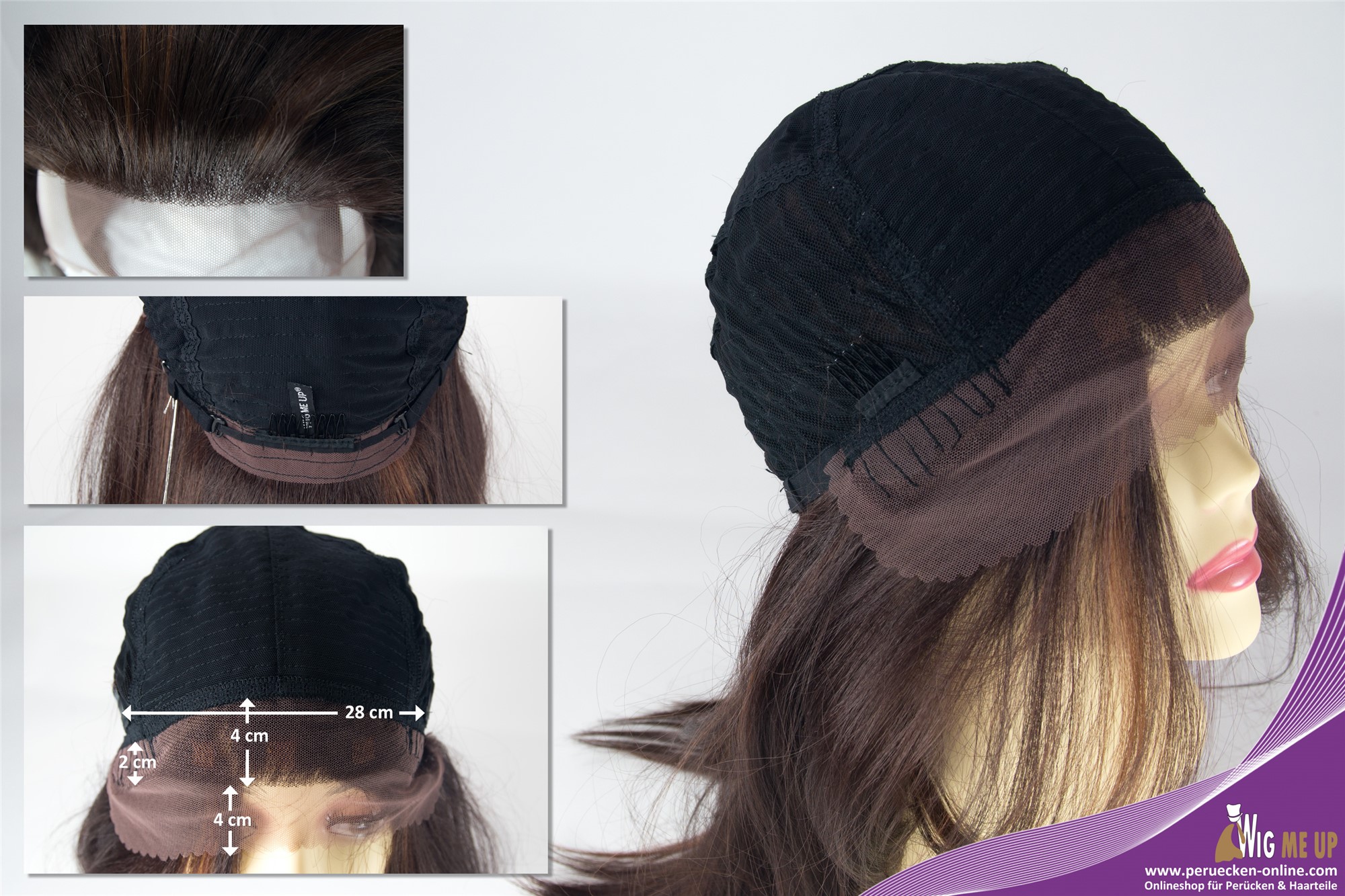 Lady wig lace front long sleek brown copper brown highlights RGF-6082-LF, view 5, WIG ME UP: Your Perücken Online Shop Quality Wigs, Ladies, dark brown-copper brown mix, straight, long