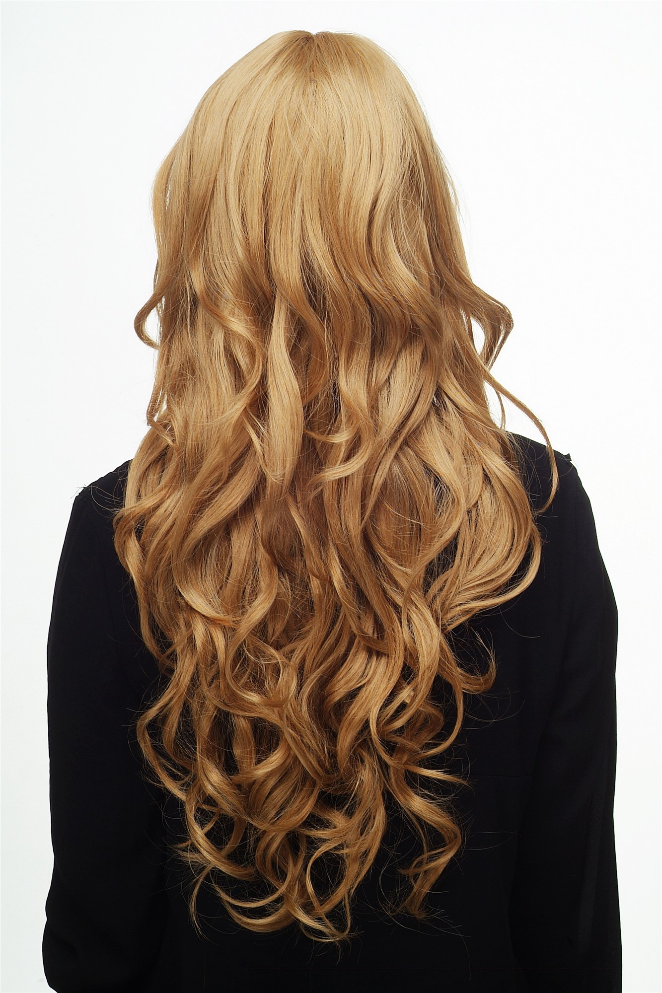 hochwertige Qualitätsperücken, Perücke lang wallendes Haar wellig leicht lockig Goldblond Blond 9204S-24B, Ansicht 2, WIG ME UP: Ihr Perücken Online Shop lockige Tressen-Perücke mit Kopfhaut-Imitat Goldblond lange Haare für Damen