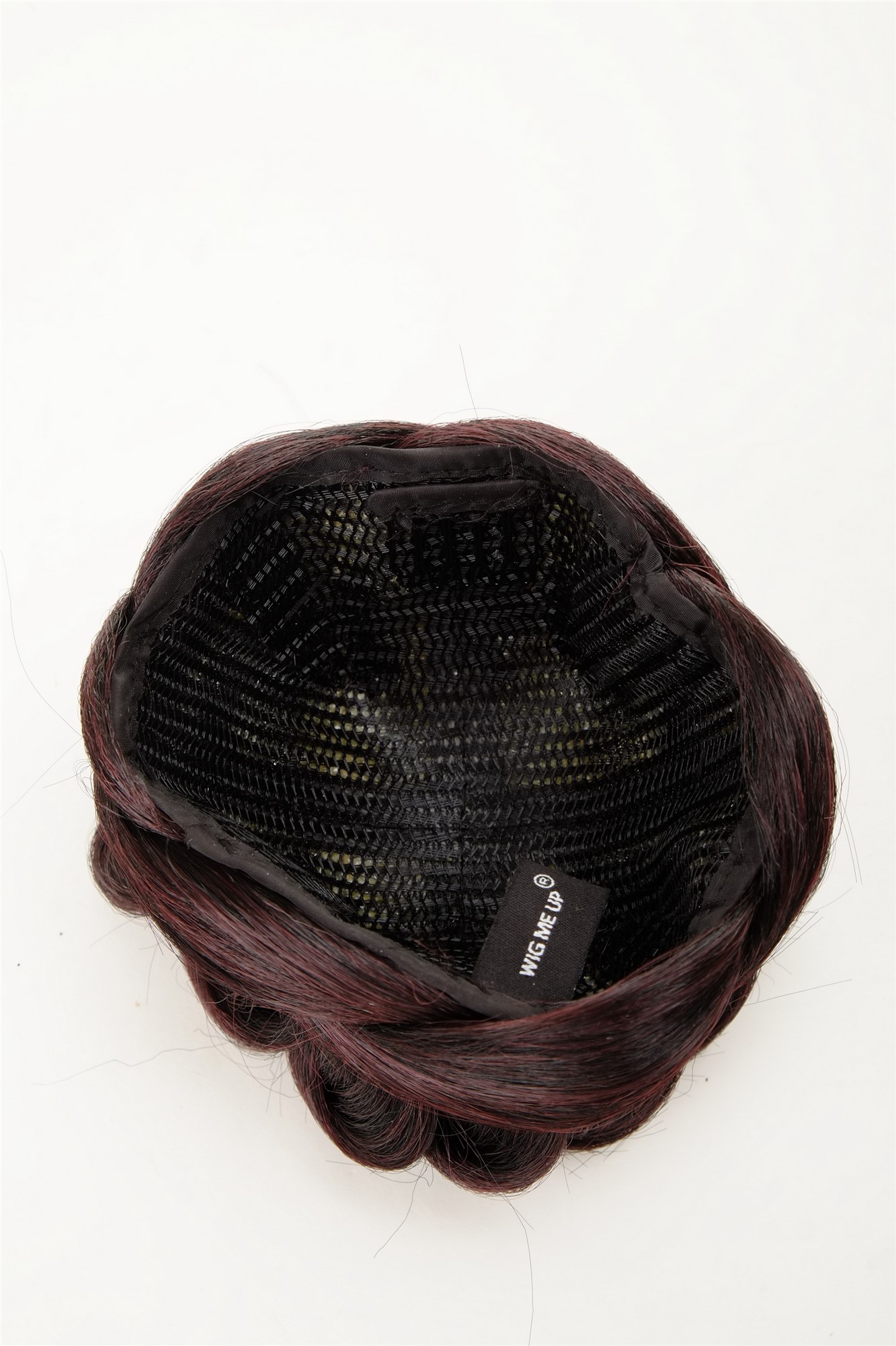 Dutt Haarknoten geflochten große Locken Schwarz-Rot-Mix N794-1SP99J, Ansicht 4, WIG ME UP: Ihr Perücken Online Shop geflochtener Dutt Haarteil Tiefschwarz-Auberginenrot-Mix