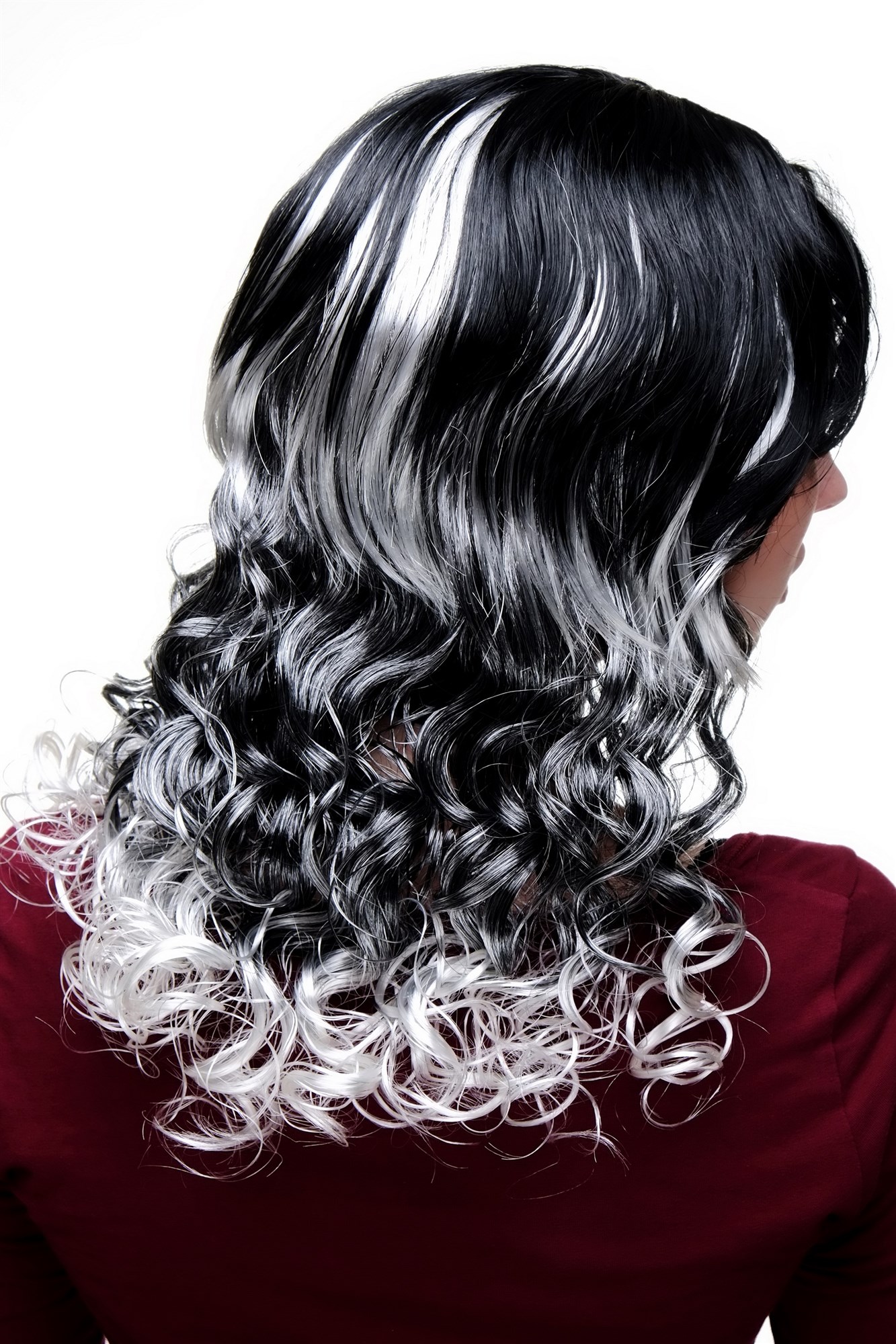 Party/Fancy Dress Lady WIG black grey pigtails BAROQUE WITCH sorceress COSPLAY Anime Gothic Lolita, view 3, WIG ME UP: Your Perücken Online Shop Party Wig, Ladies, Black, curled, long