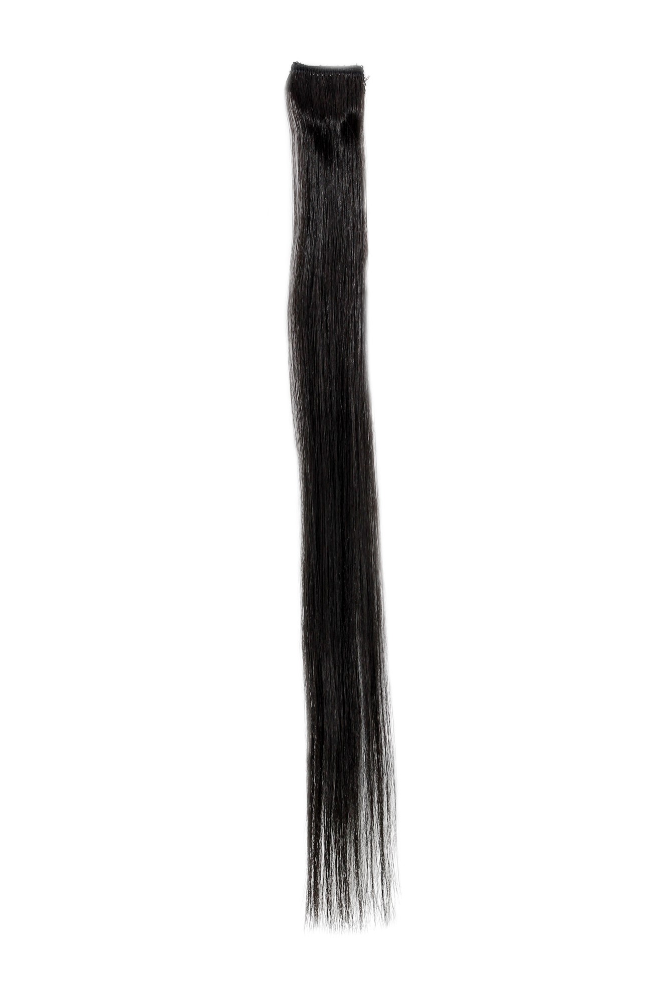 glatte Extensions Schwarzbraun 45 cm lang