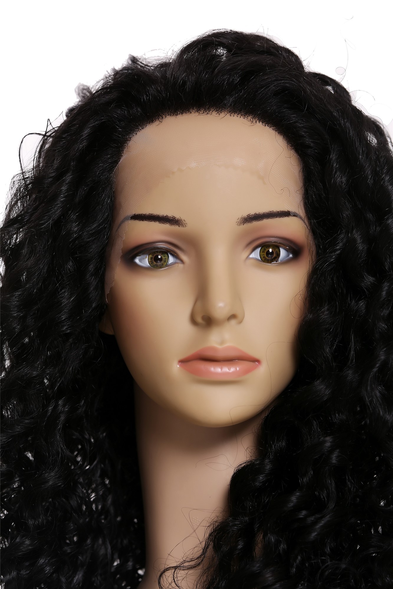hochwertige Qualitätsperücken, Perücke Lace-Front Lang Locken Schwarz Volumen L006-LF-1B, Ansicht 7, WIG ME UP: Ihr Perücken Online Shop lockige Tressen-Perücke mit Front-Lace Samtschwarz sehr lange Haare für Damen
