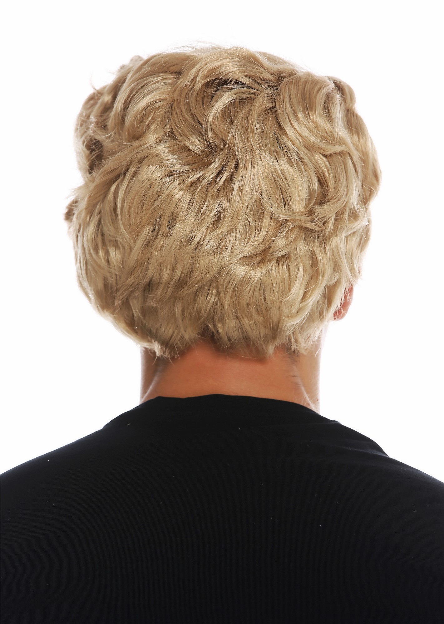 günstige Party Perücke, Perücke Schnauzbart kurz wellig blond 69089-ZA82A, Ansicht 6, WIG ME UP: Ihr Perücken Online Shop wellige Party Perücke Karamellblond kurze Haare für Herren