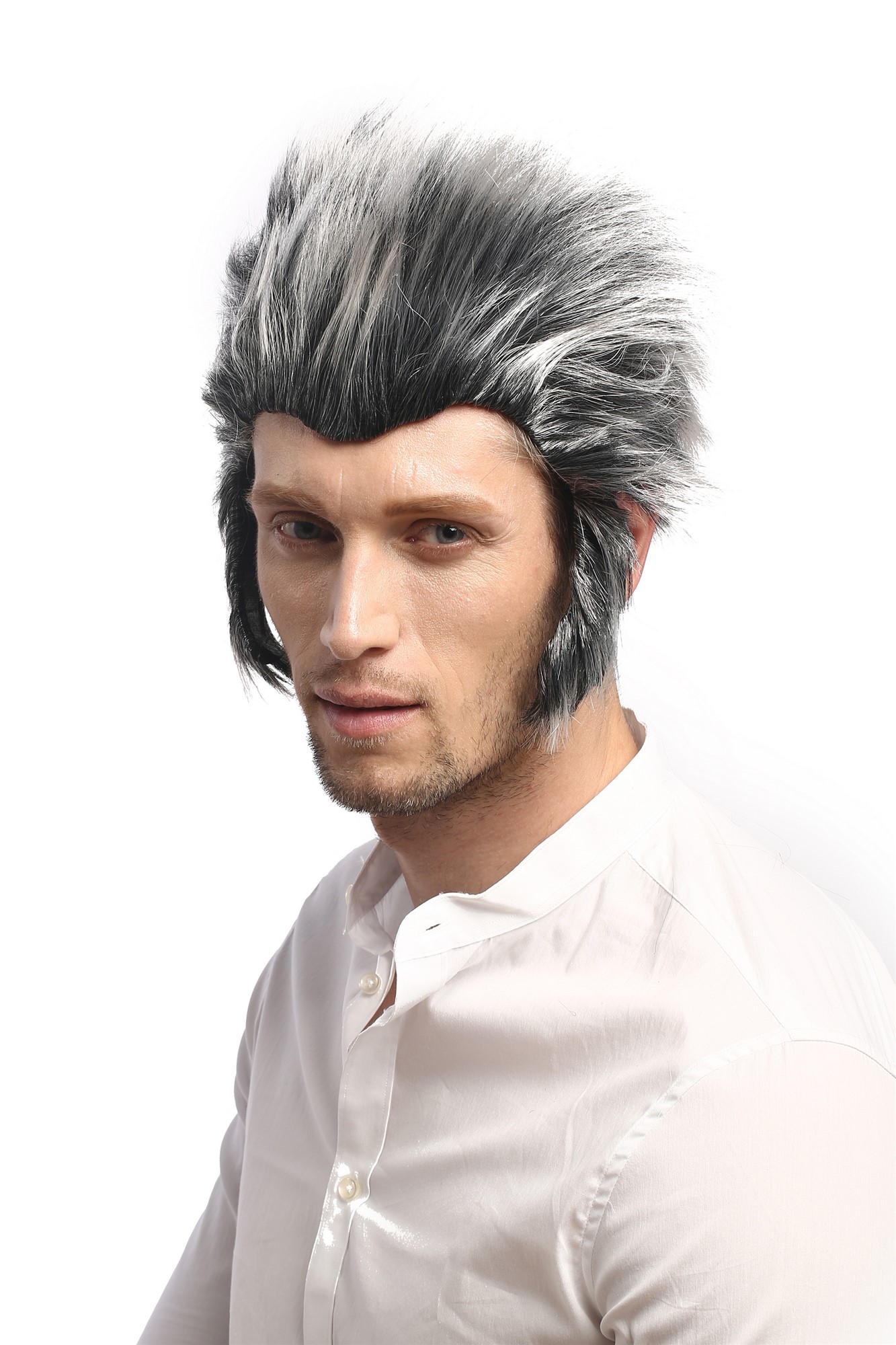 Party Wig, Men, Grey, wavy, short