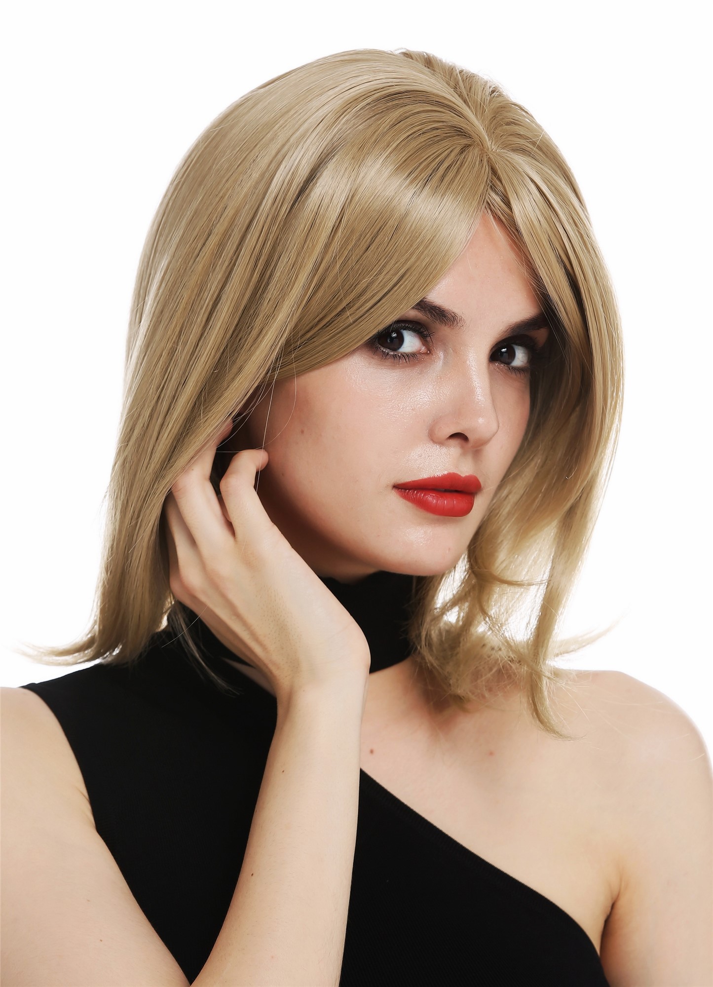 Women's wig short shoulder length long bob blonde medium blonde TYS-056D, view 4, WIG ME UP: Your Perücken Online Shop Quality Wigs, Ladies, medium blonde, straight, shoulder-length