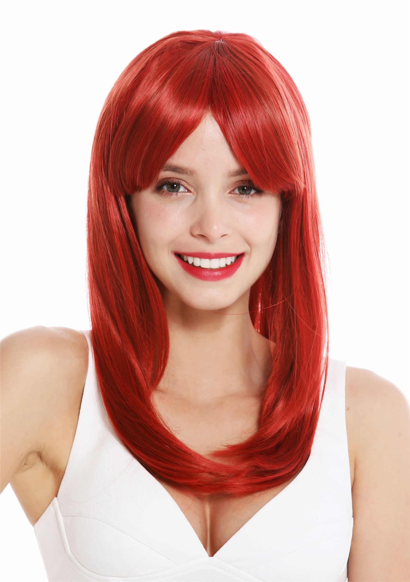 Quality Wigs, Ladies, fire red, straight, long