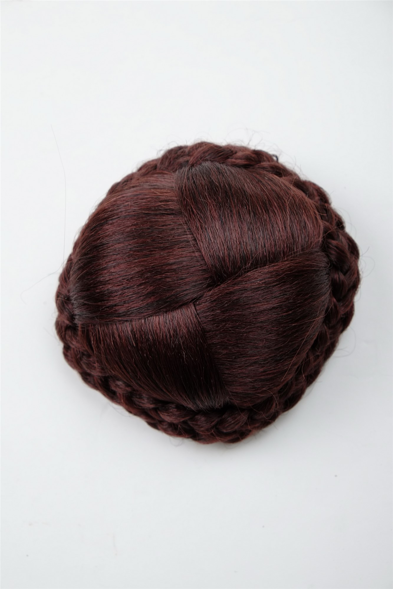 Haarknoten Dutt Schwarz Braun Gesträhnt N796-2+33/35M, Ansicht 2, WIG ME UP: Ihr Perücken Online Shop geflochtener Dutt Haarteil Schwarzbraun-Mahagonibraun-Kupferbraun-Mix
