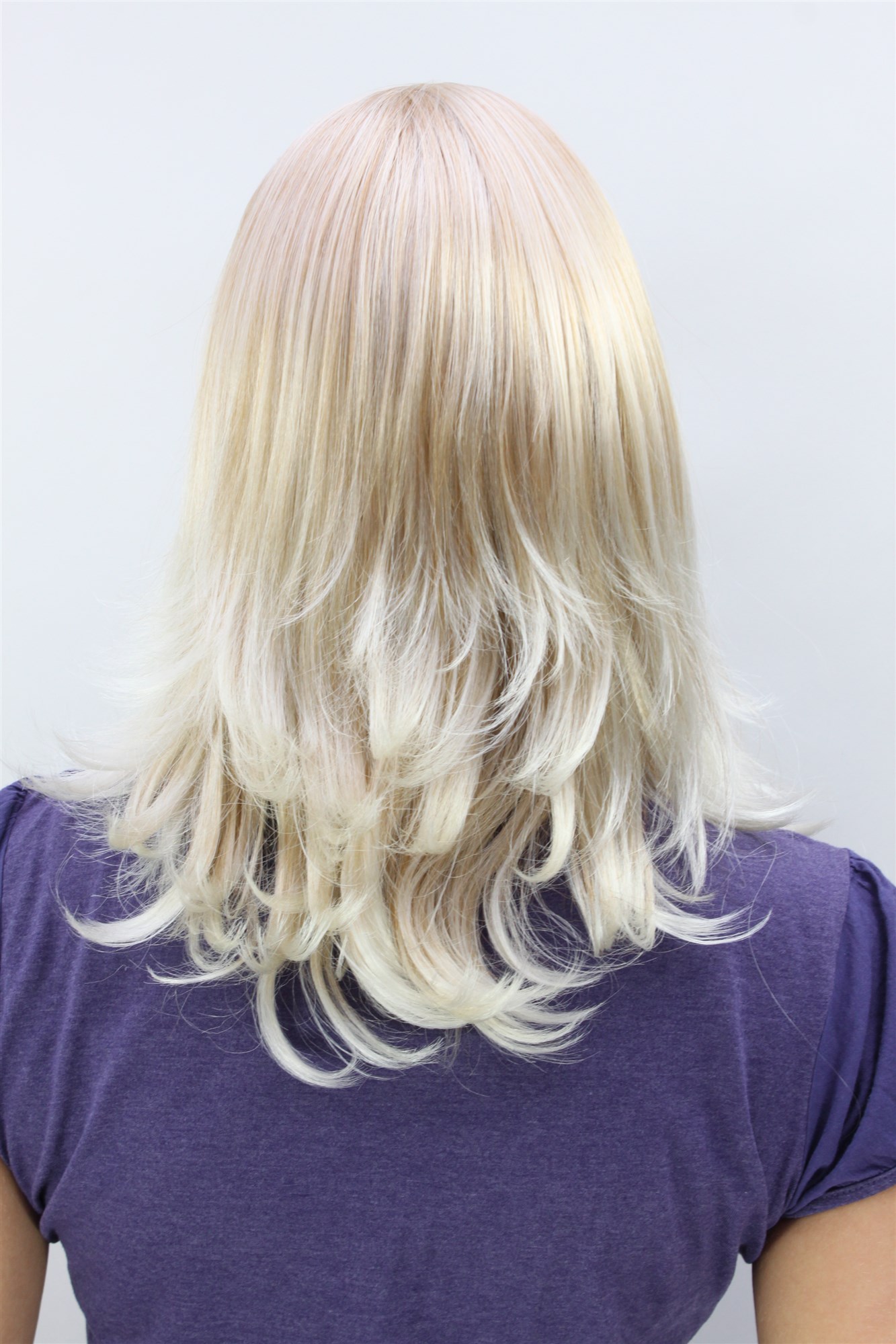 hochwertige Qualitätsperücken, Damen Perücke lang mit gewellten Spitzen Natürlicher Blond-Mix 3017-27T613, Ansicht 3, WIG ME UP: Ihr Perücken Online Shop glatte Tressen-Perücke mit Kopfhaut-Imitat Erdbeerblond und Platinblond schulterlange Haare für Damen