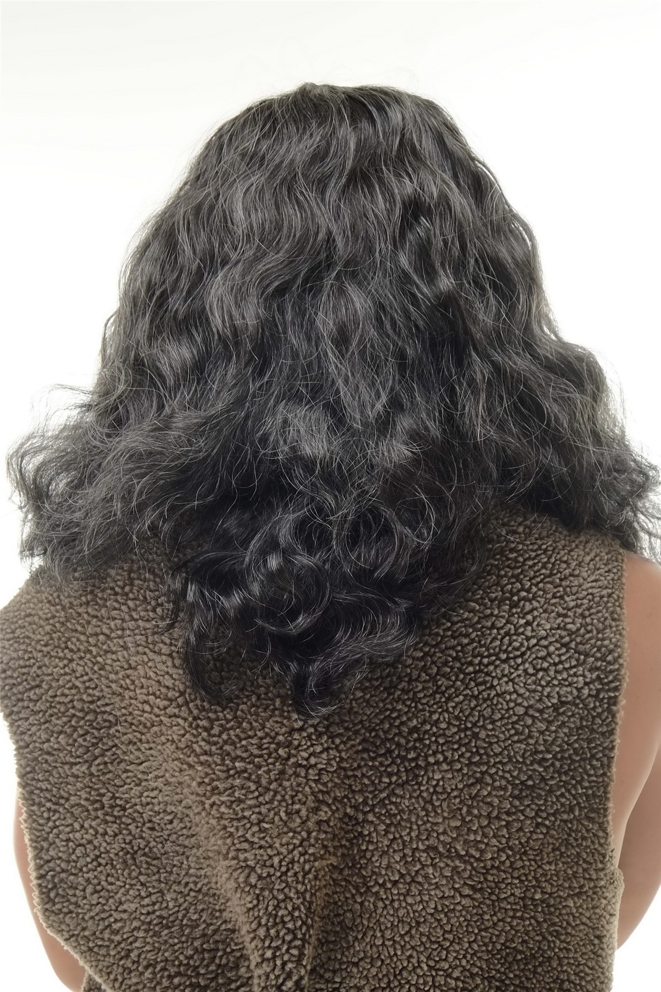 Party Wig, Men, Black, wavy, shoulder-length