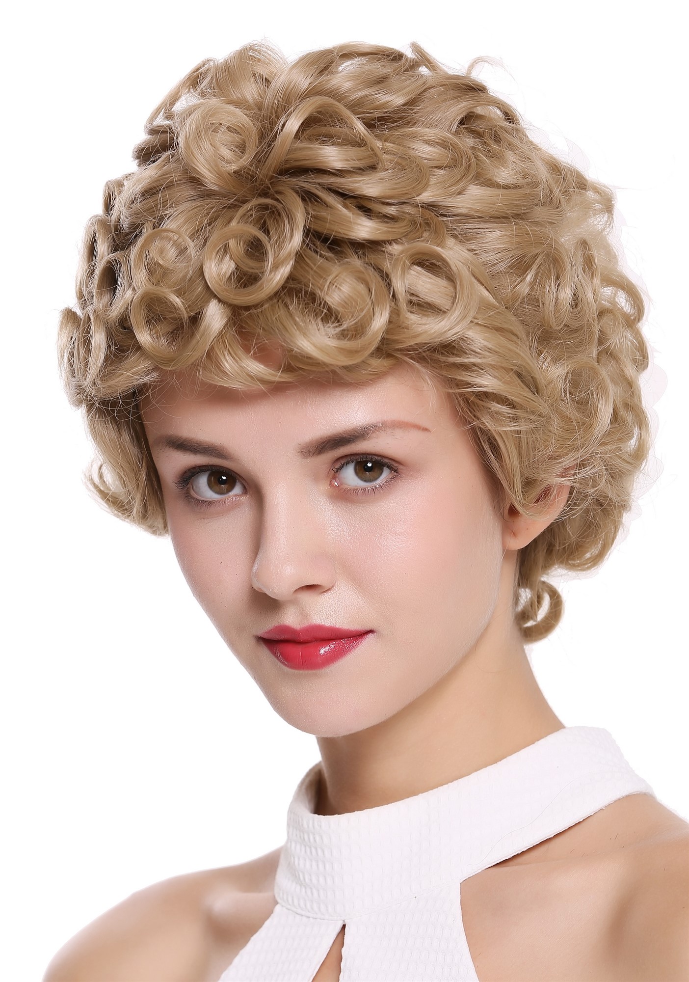 Lady wig monofilament handmade short curls curly dark blonde DW2308-FHT-MF, view 3, WIG ME UP: Your Perücken Online Shop Quality Wigs, Ladies, ash blonde, curled, short