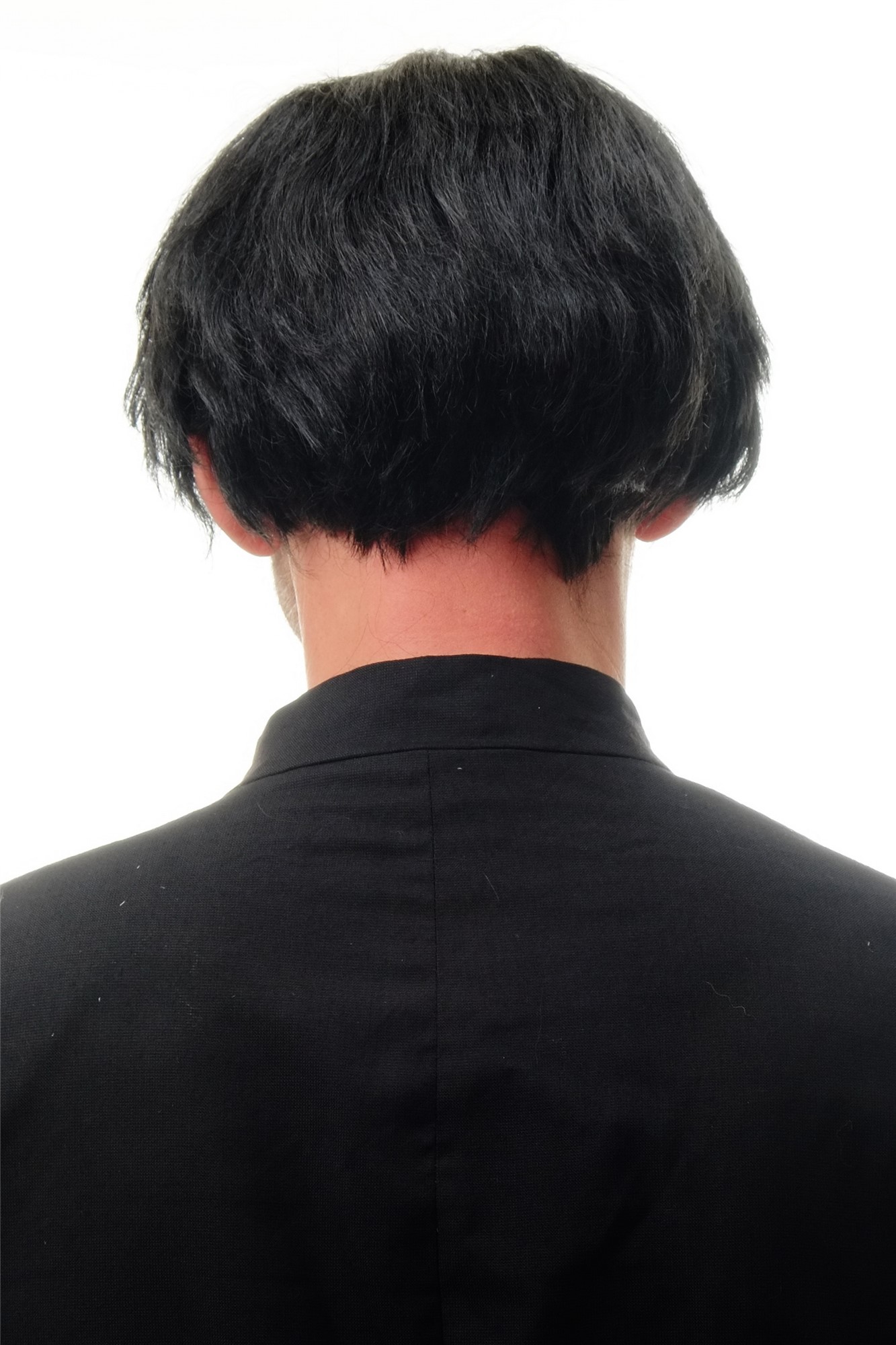 90983-ZA103 Lady or Men Party Wig Halloween Fancy Dress short black middle parting, view 3, WIG ME UP: Your Perücken Online Shop Party Wig, Unisex, Black, straight, short