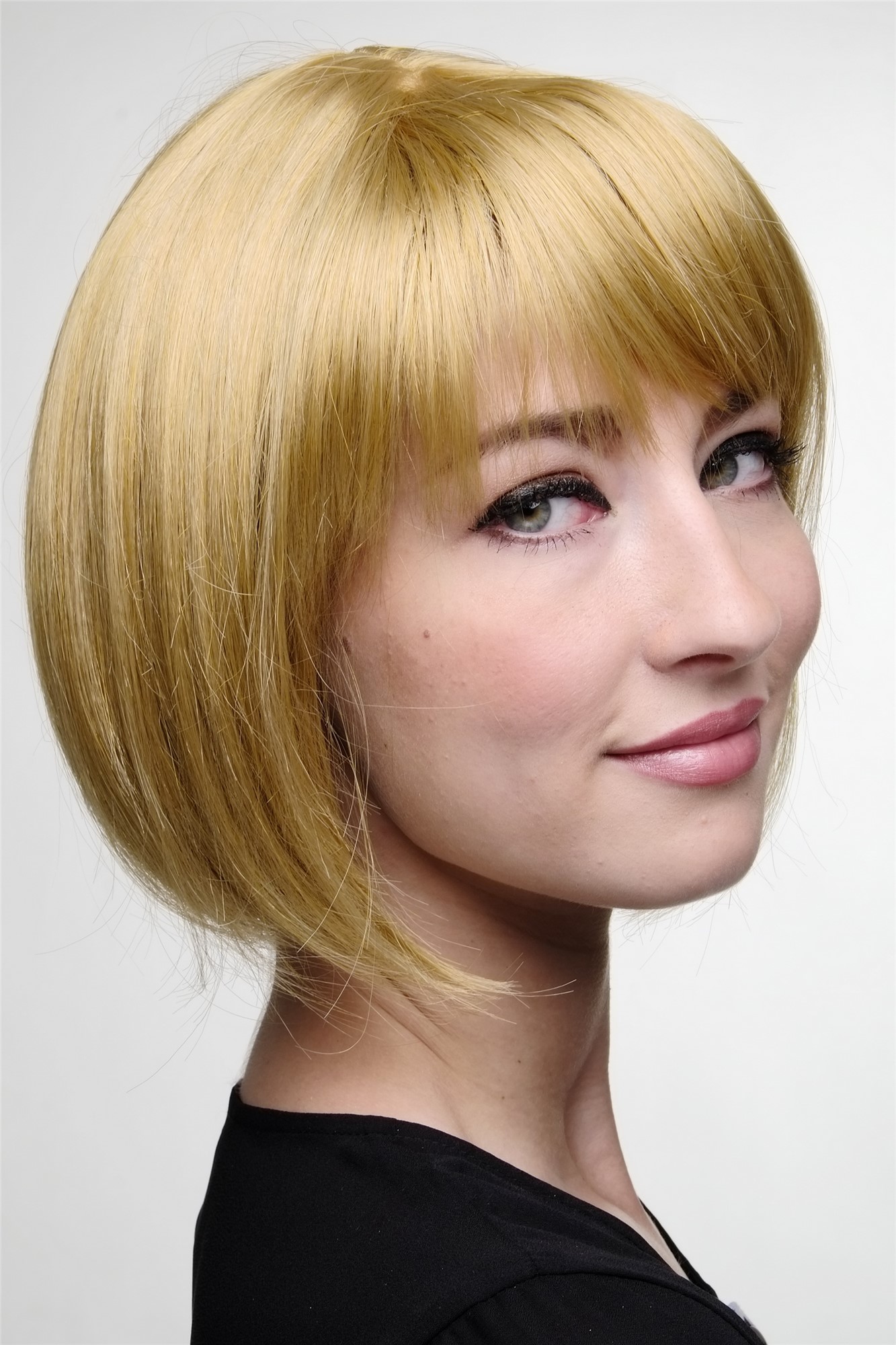 Lady wig women short Page Bob fringe bangs darker gold blond 703, view 2, WIG ME UP: Your Perücken Online Shop Quality Wigs, Ladies, golden blonde, straight, short