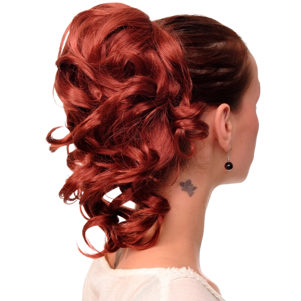 Kategorie-Bild für Zöpfe nach Farben kategorisiert Roter, kurzhaariger, gelockter Zopf