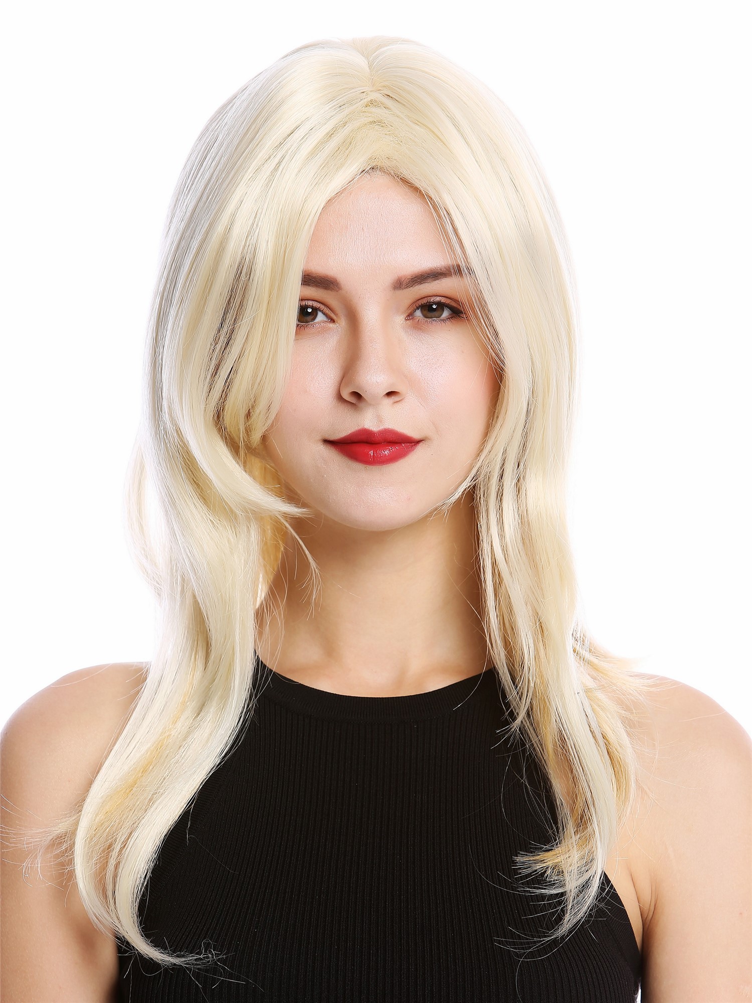 Lady wig shoulder-length short straight middle parting light blonde mix GFW2078, view 2, WIG ME UP: Your Perücken Online Shop Quality Wigs, Ladies, light blonde-golden blonde mix, wavy, shoulder-length