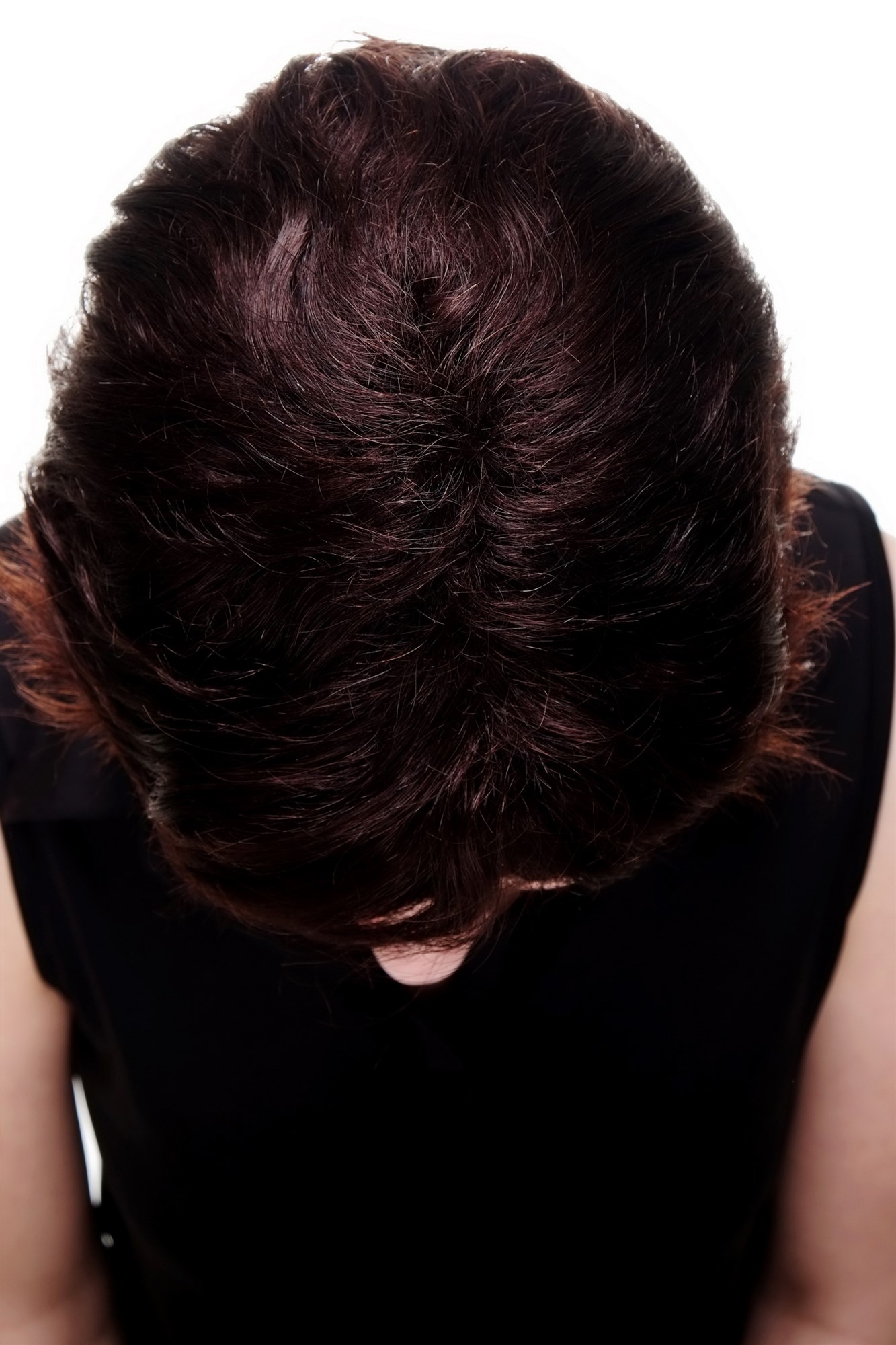 hochwertige Qualitätsperücken, Echthaarperücke Dunkelbraun Kurz Wellig 9908HH-4, Ansicht 7, WIG ME UP: Ihr Perücken Online Shop wellige Tressen-Perücke 100% Echthaar Braun kurze Haare für Damen