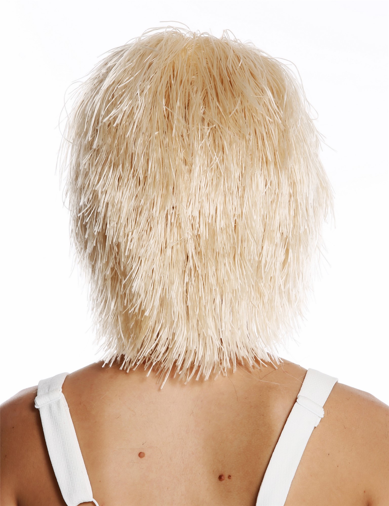 wellige Party Perücke Hellblond kurze Haare Unisex