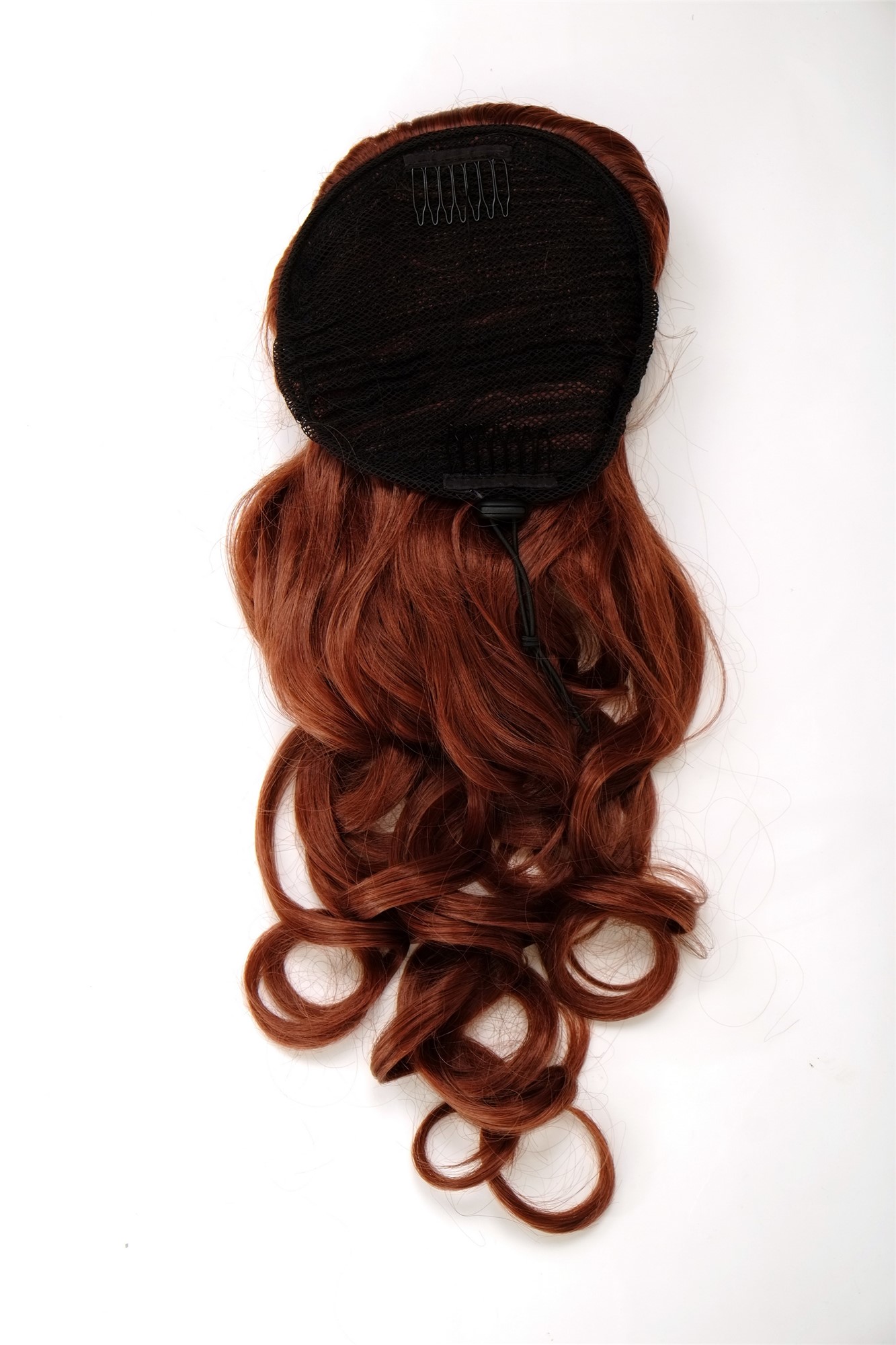 Hairpiece PONYTAIL with combs and elastic draw string curly voluminous very long light red brown, view 2, WIG ME UP: Your Perücken Online Shop Ponytails, reddish brown, curled, long
