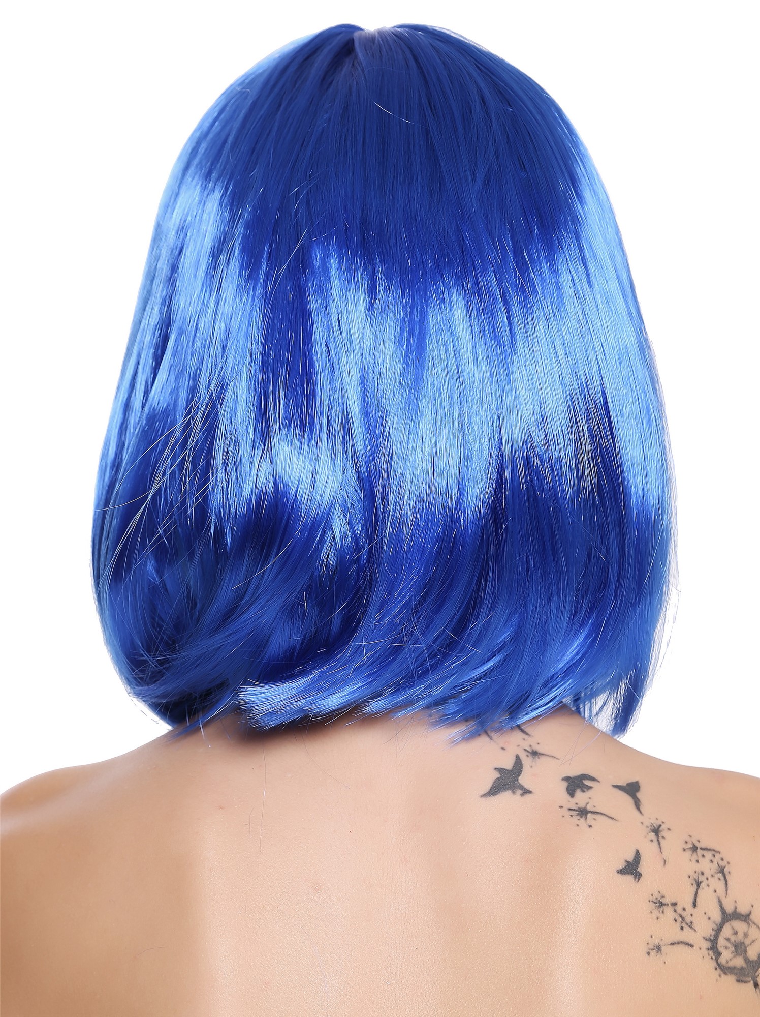 Party Wig, Ladies, Blue, straight, shoulder-length