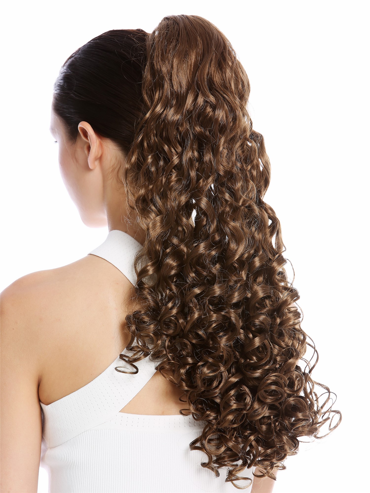 Ponytail Hairpiece very long voluminous curled curls golden brown 20" 19AXL, view 2, WIG ME UP: Your Perücken Online Shop Ponytails, golden brown, curled, long