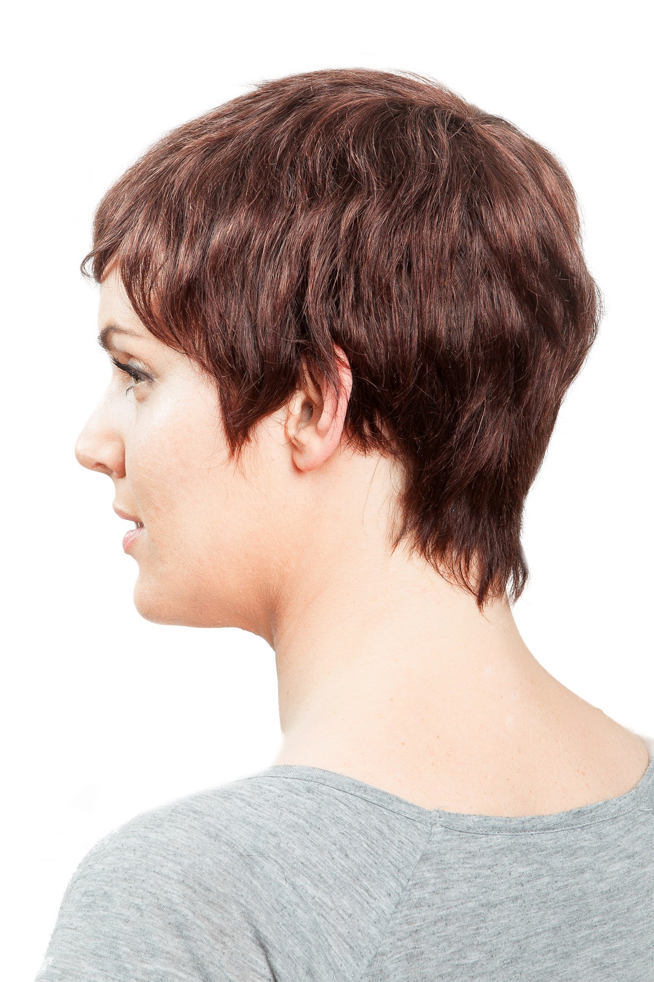 hochwertige Qualitätsperücken, Damen Perücke Echthaar Braun-Mix 8065HH-2T33, Ansicht 2, WIG ME UP: Ihr Perücken Online Shop glatte Tressen-Perücke 100% Echthaar Braun kurze Haare für Damen