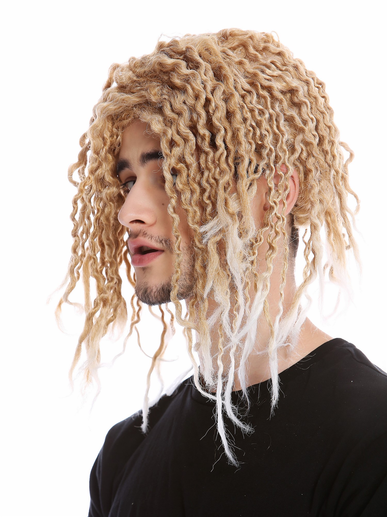 Wig Men Women Dreadlocks Rasta curls blond sun bleached  Beach Hippie CXH-008, view 3, WIG ME UP: Your Perücken Online Shop Party Wig, Unisex, Blonde, dreadlocks, curled, shoulder-length