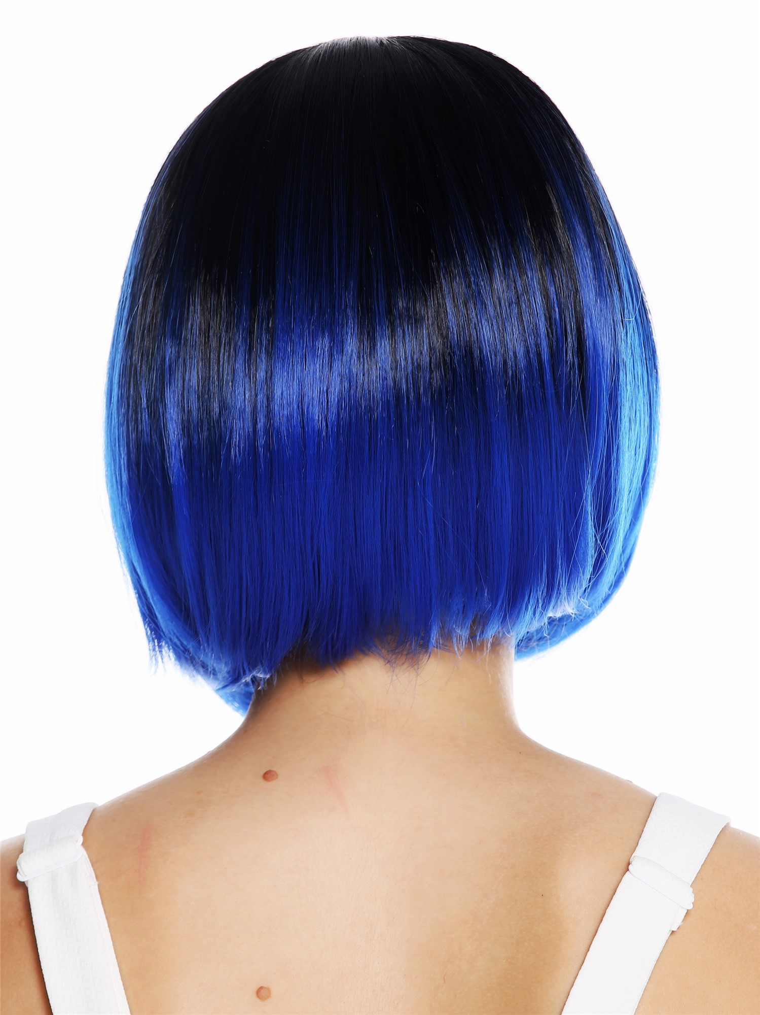 Quality Wigs, Ladies, blue-black mix, straight, short