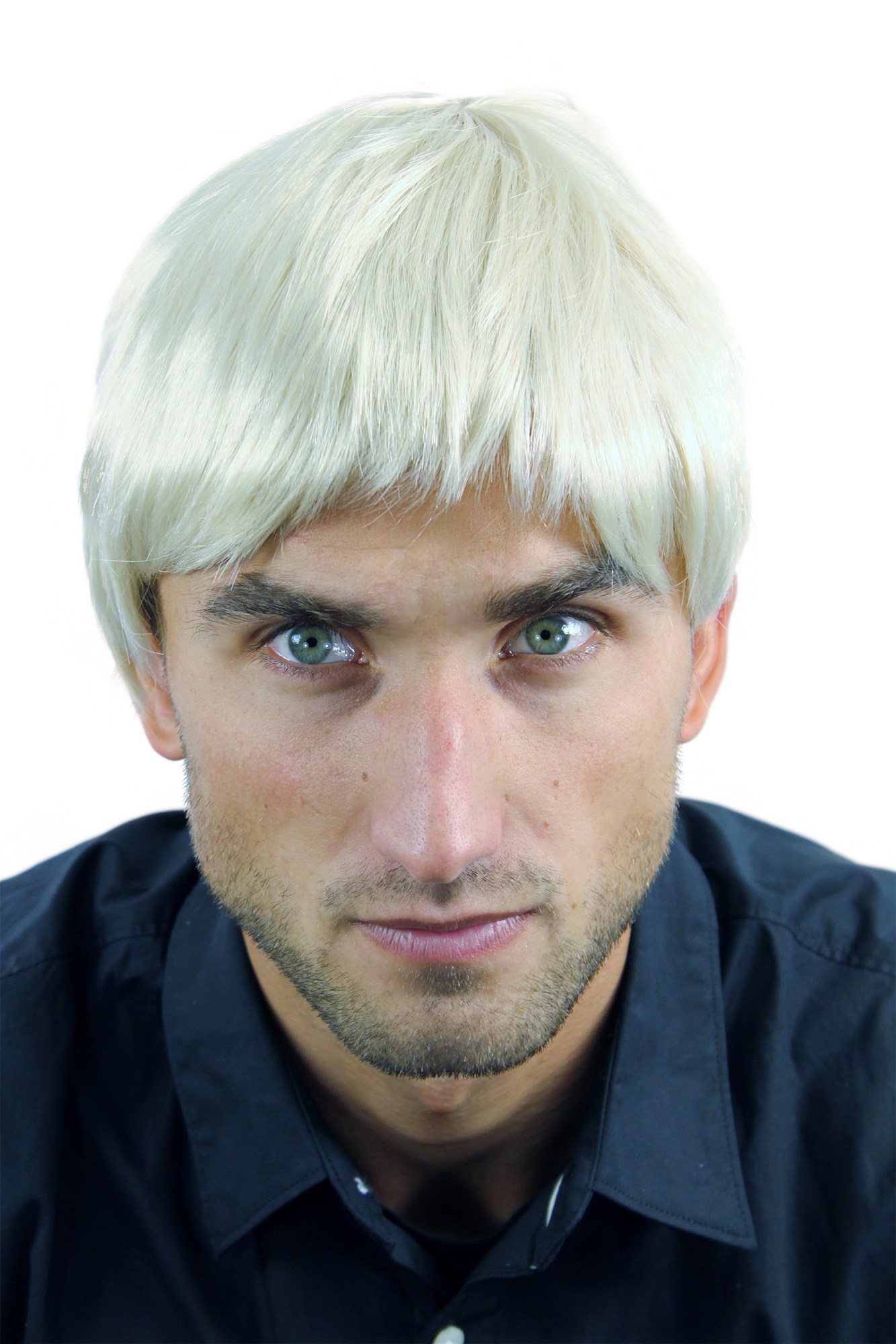 WL-3037-88 Men Gents  Wig short straight very bright blond, front view, WIG ME UP: Your Perücken Online Shop Quality Wigs, Men, Lichtlond, straight, short