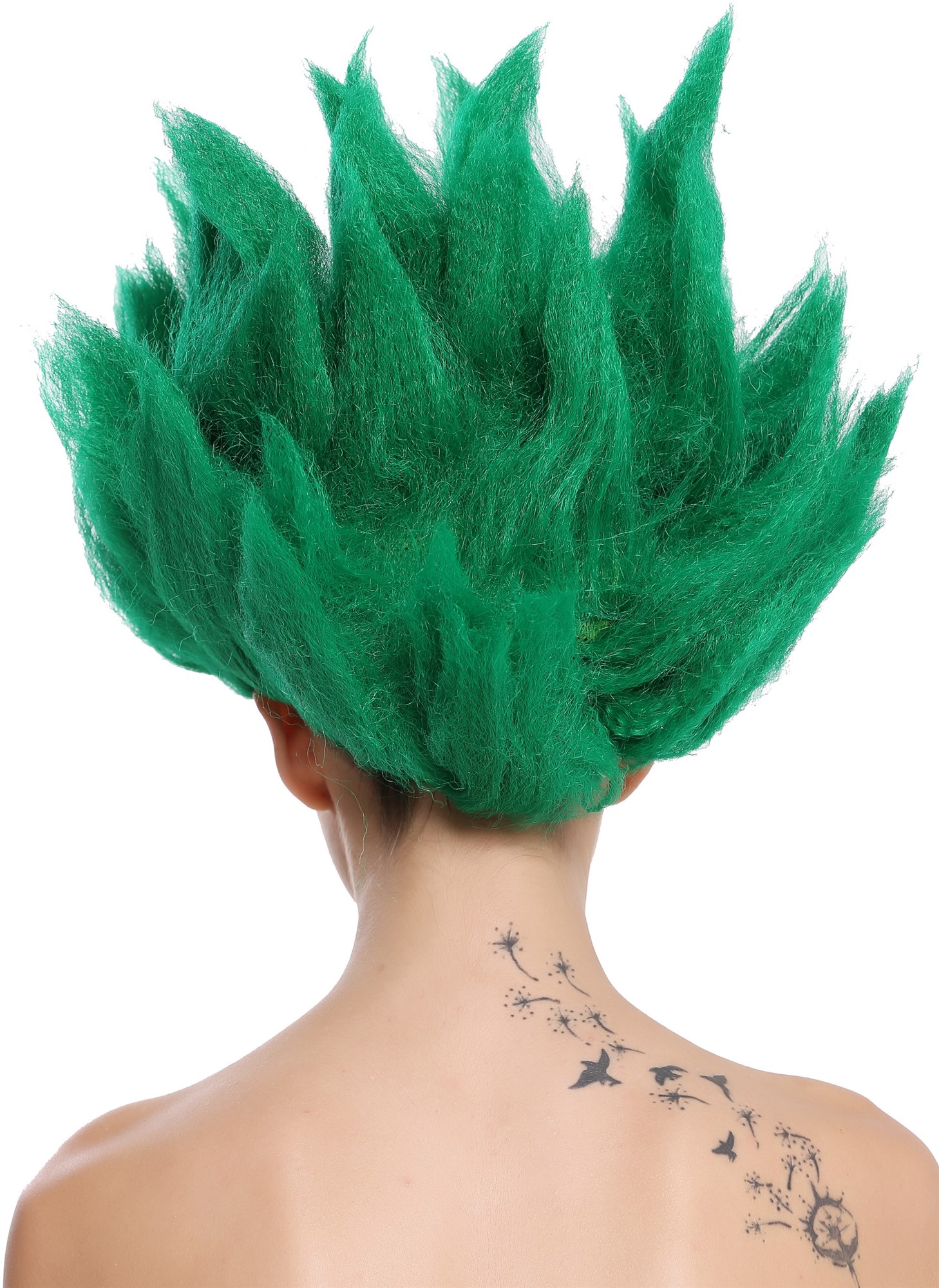 Party Wig, Unisex, Green, wavy, short