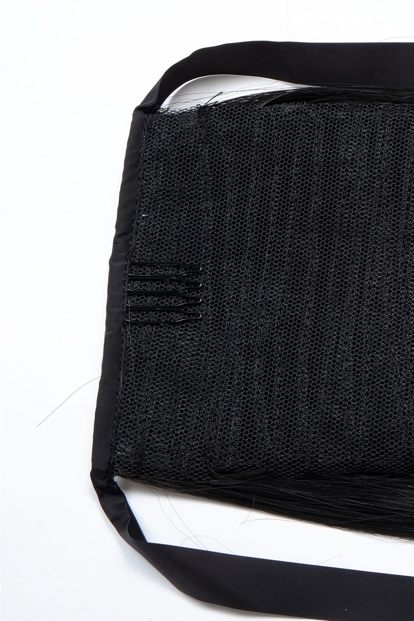 hochwertiges Haarteil glatt lang Befestigung mit Bändchen & Klammer Schwarzbraun C9429-2, Ansicht 3, WIG ME UP: Ihr Perücken Online Shop glattes Zopf-Haarteil Schwarzbraun 60 cm lang