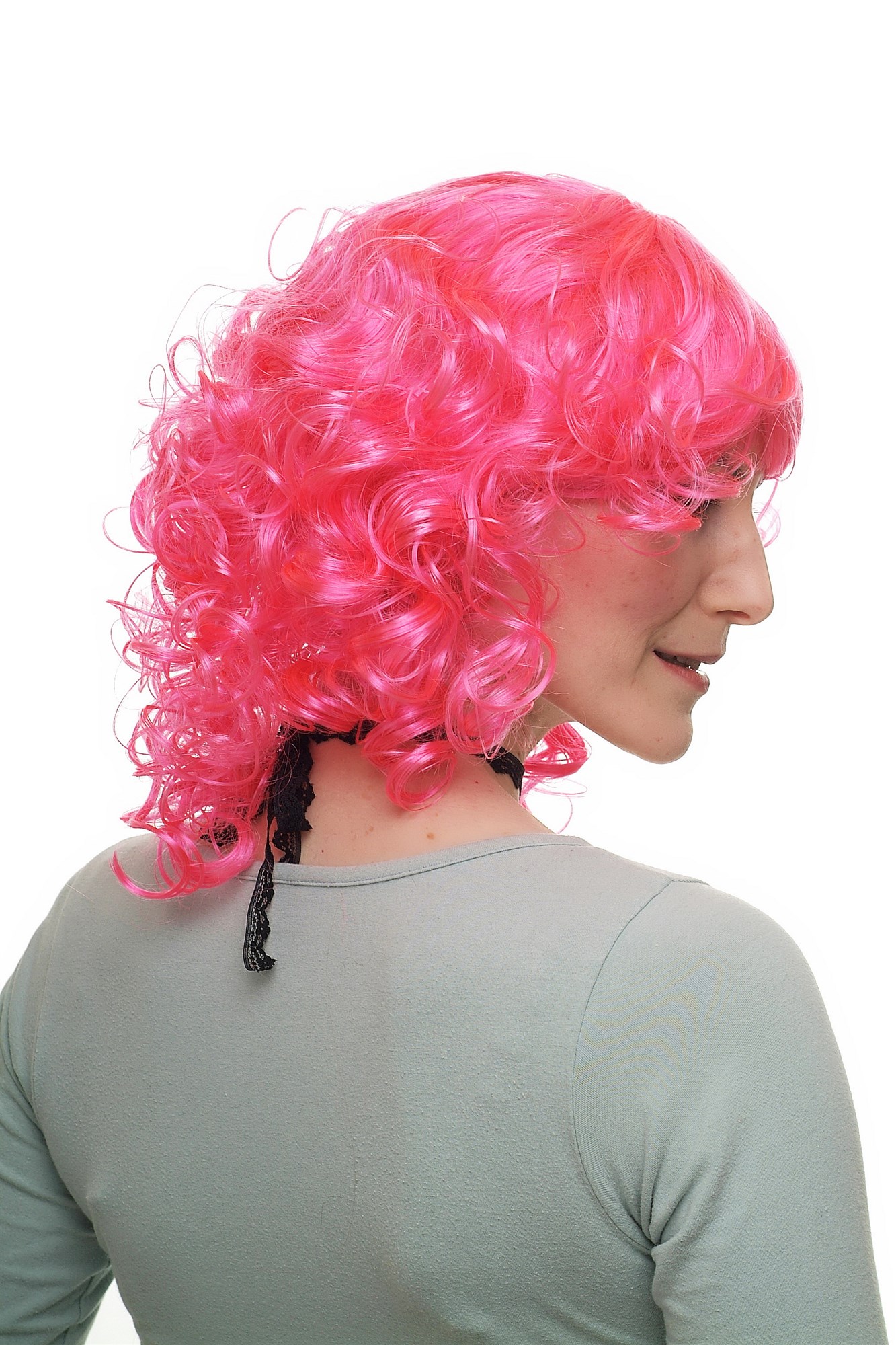 günstige Party Perücke, Perücke Pink Lolita Locken Schulterlang 68048-PC5, Ansicht 5, WIG ME UP: Ihr Perücken Online Shop lockige Party Perücke Pink schulterlange Haare für Damen