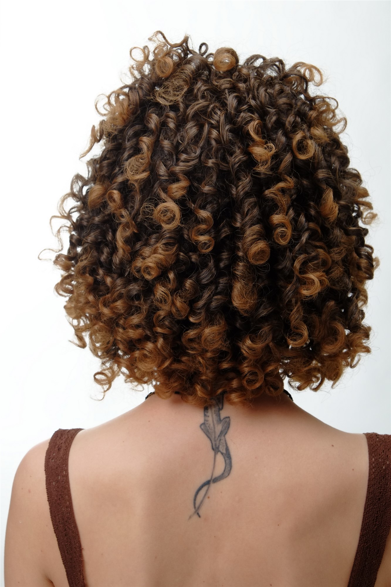 Lady Women Wig Curly Caribbean Volume Brown Highlights YZF-7283, view 4, WIG ME UP: Your Perücken Online Shop Quality Wigs, Ladies, brown-blonde mix, curled, short