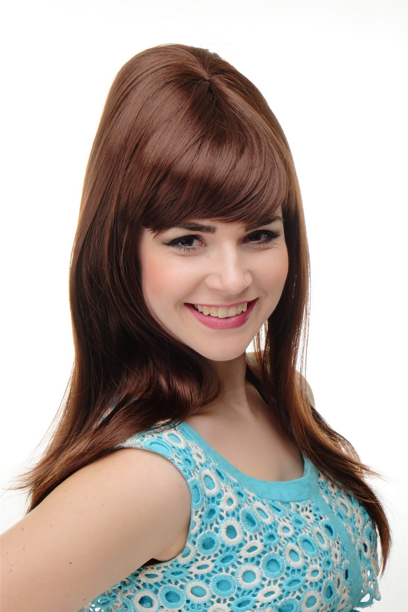 Quality Wigs, Ladies, mahogany brown, straight, long