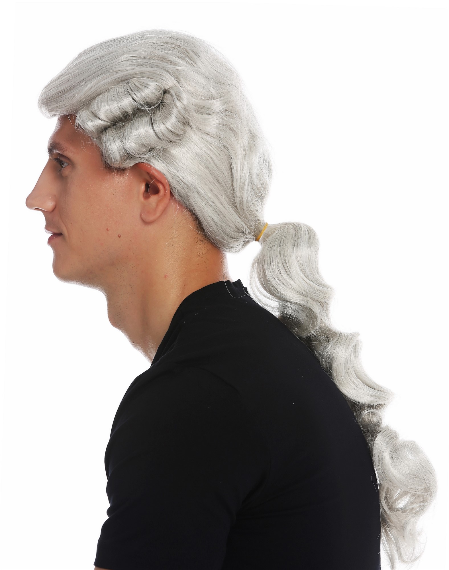 Quality Wigs, Men, white-gray, wavy, long