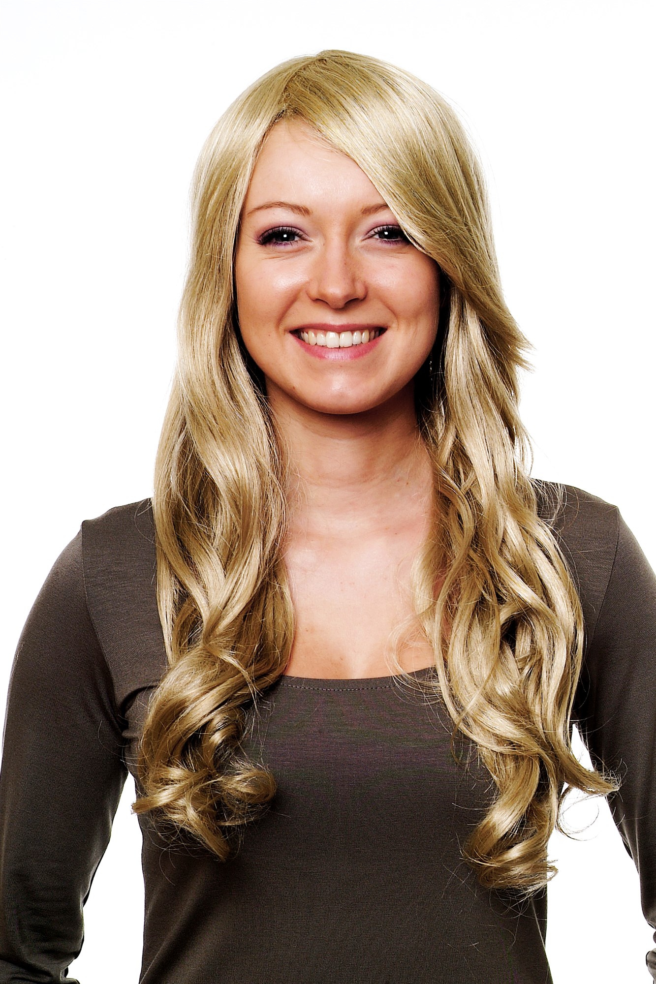 hochwertige Qualitätsperücken, Perücke blond lockige Spitzen Goldblond-Hell-Aschblond-Mix 3273-234, Ansicht 3, WIG ME UP: Ihr Perücken Online Shop lockige Tressen-Perücke mit Kopfhaut-Imitat Goldblond-Hell-Aschblond-Mix lange Haare für Damen
