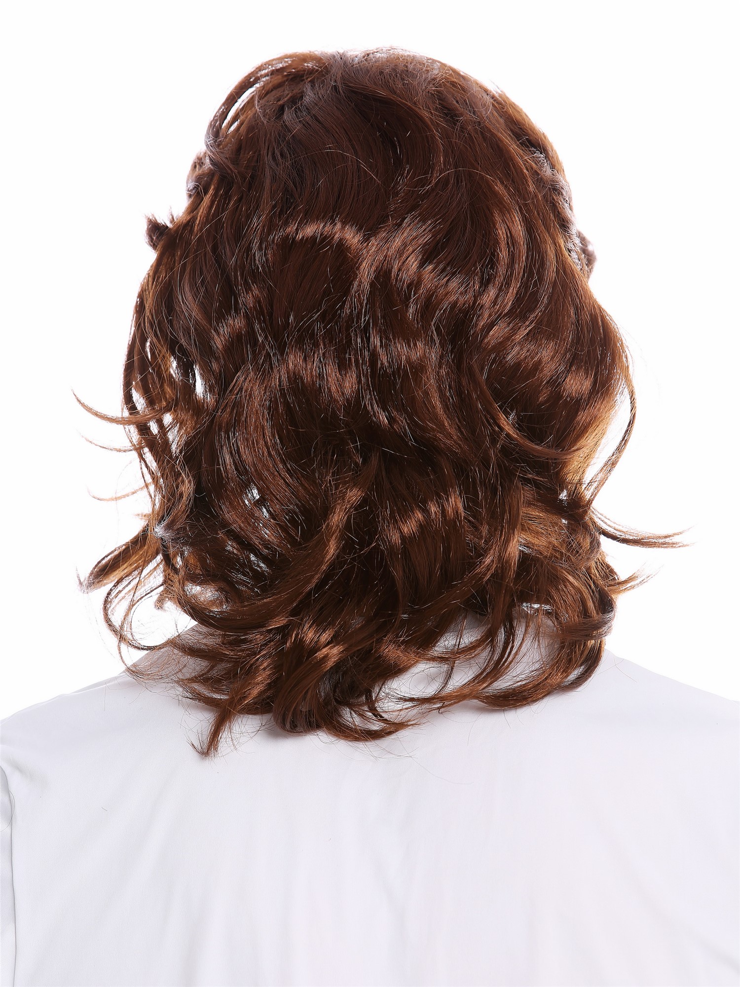 Party Wig, Men, Brown, wavy, shoulder-length