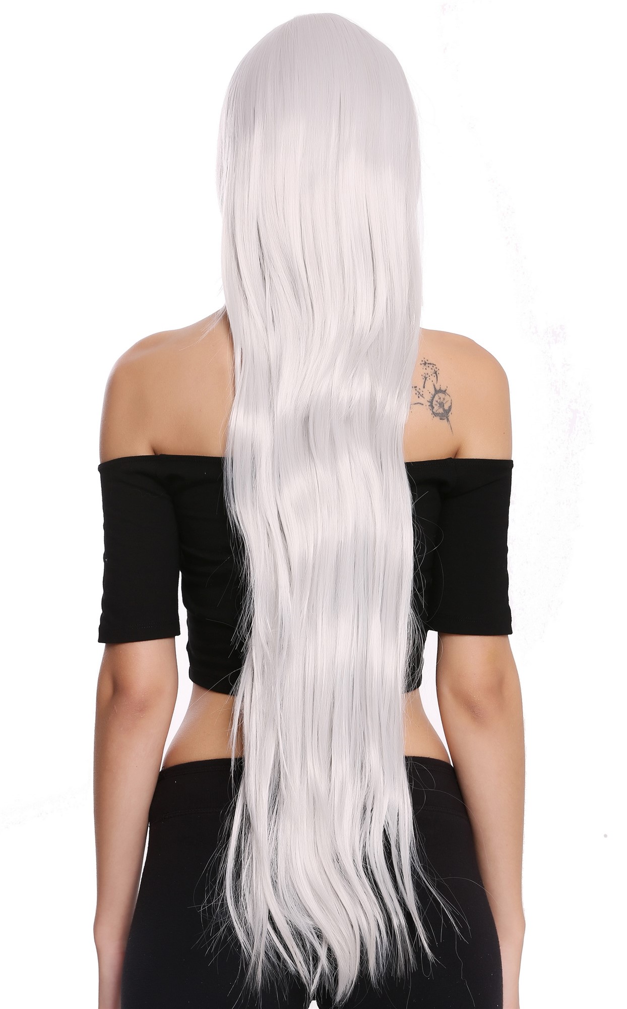 Lady Women Man Men Cosplay Wig Ghost Fairy long straight layrered gray SA095 , view 4, WIG ME UP: Your Perücken Online Shop Quality Wigs, Ladies, light gray, straight, very long