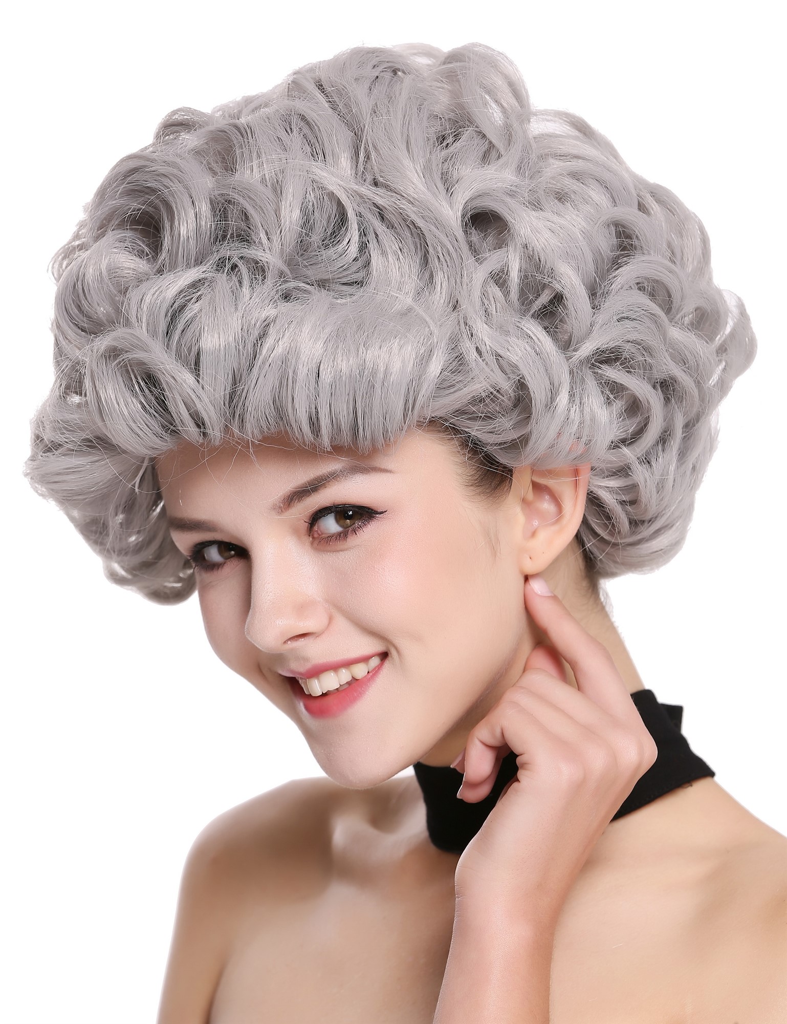 Party Wig, Ladies, Grey, wavy, short