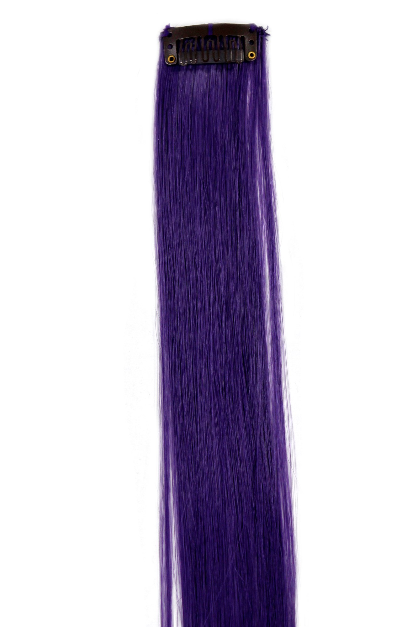 1 Clip-In Strähne glatt Dunkles Lila FKJ-1-T2404, Ansicht 3, WIG ME UP: Ihr Perücken Online Shop glatte Extensions Dunkles Lila 52 cm lang