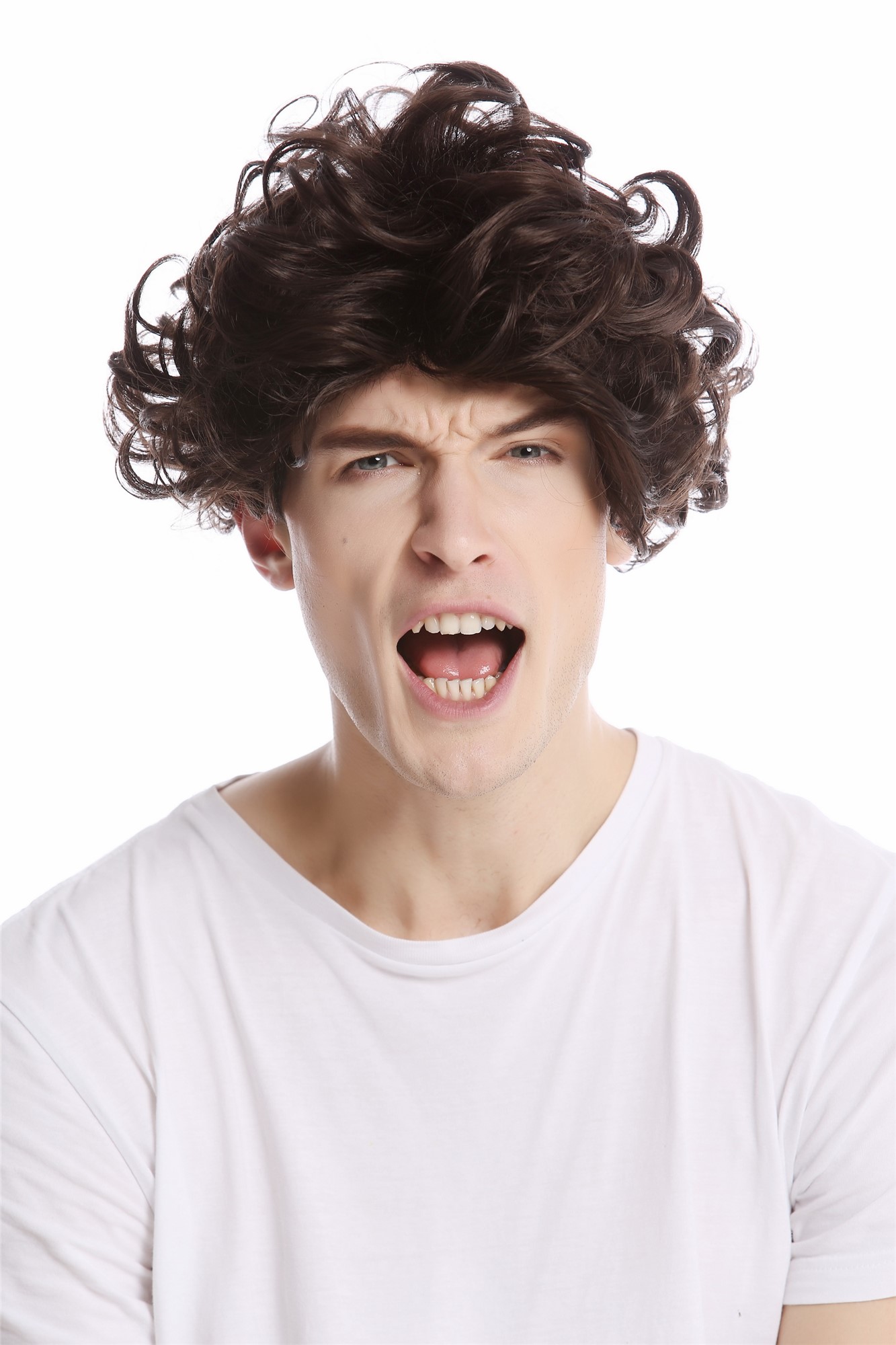 GFW963-44 Men Gents or Lady Wig short casual to wild curly voluminous look medium brown, view 2, WIG ME UP: Your Perücken Online Shop Quality Wigs, Men, Brown, curled, short