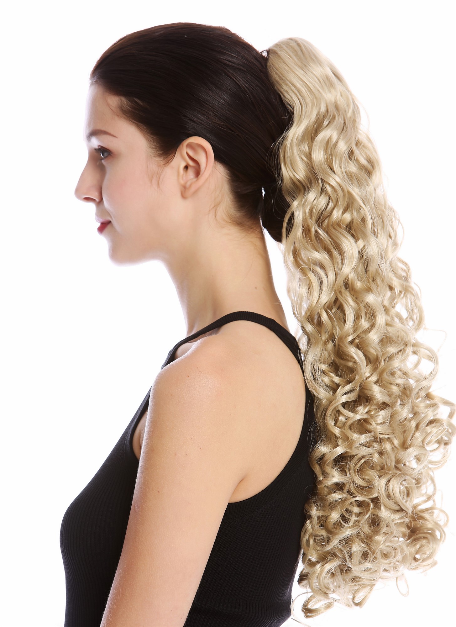 Ponytail Hairpiece very long voluminous curled curls champagne blonde 9563B-V, view 3, WIG ME UP: Your Perücken Online Shop Ponytails, ash blonde, wavy, long