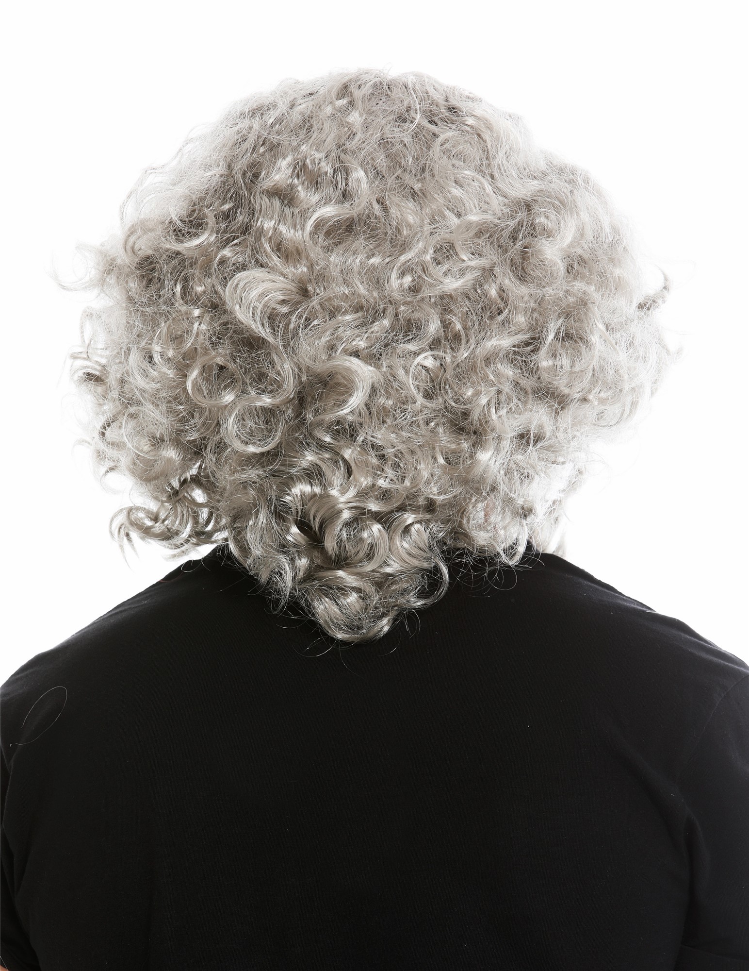 Party Wig, Men, silver gray, curled, long