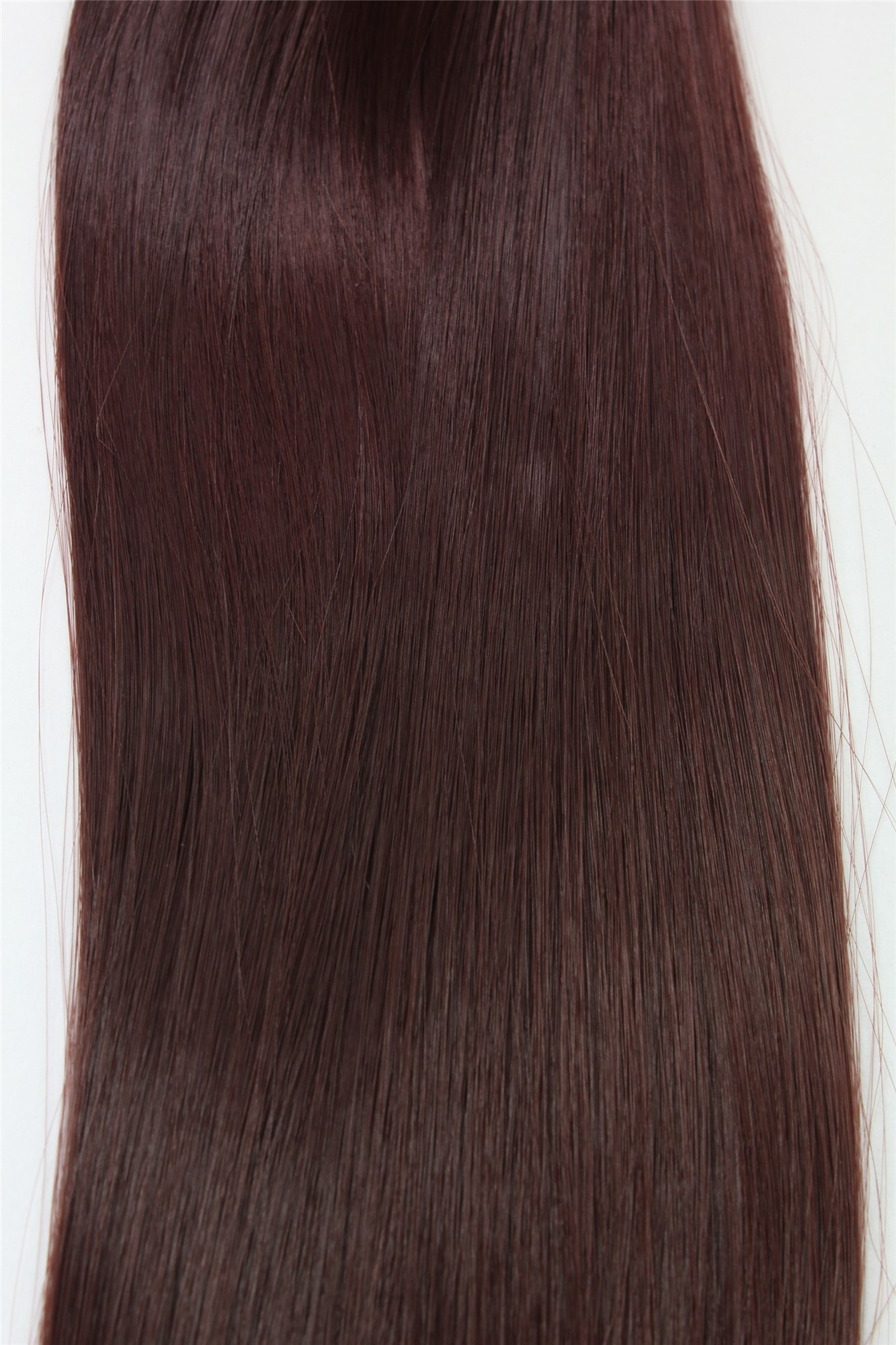 Extensions, chestnut brown, straight, shoulder-length