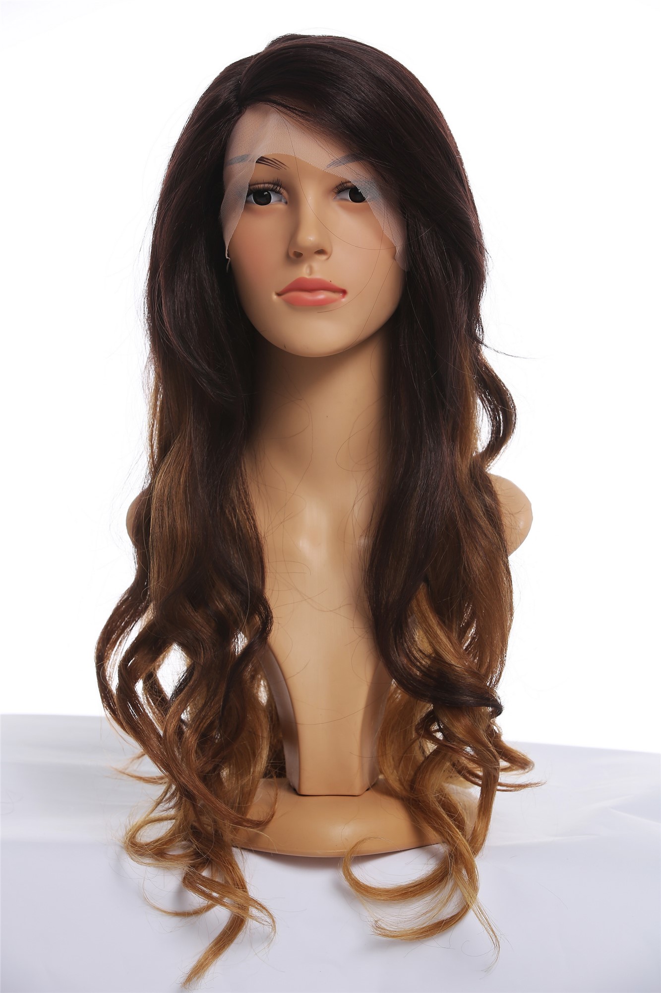 Quality Wigs, Ladies, brown-blonde mix, curled, long