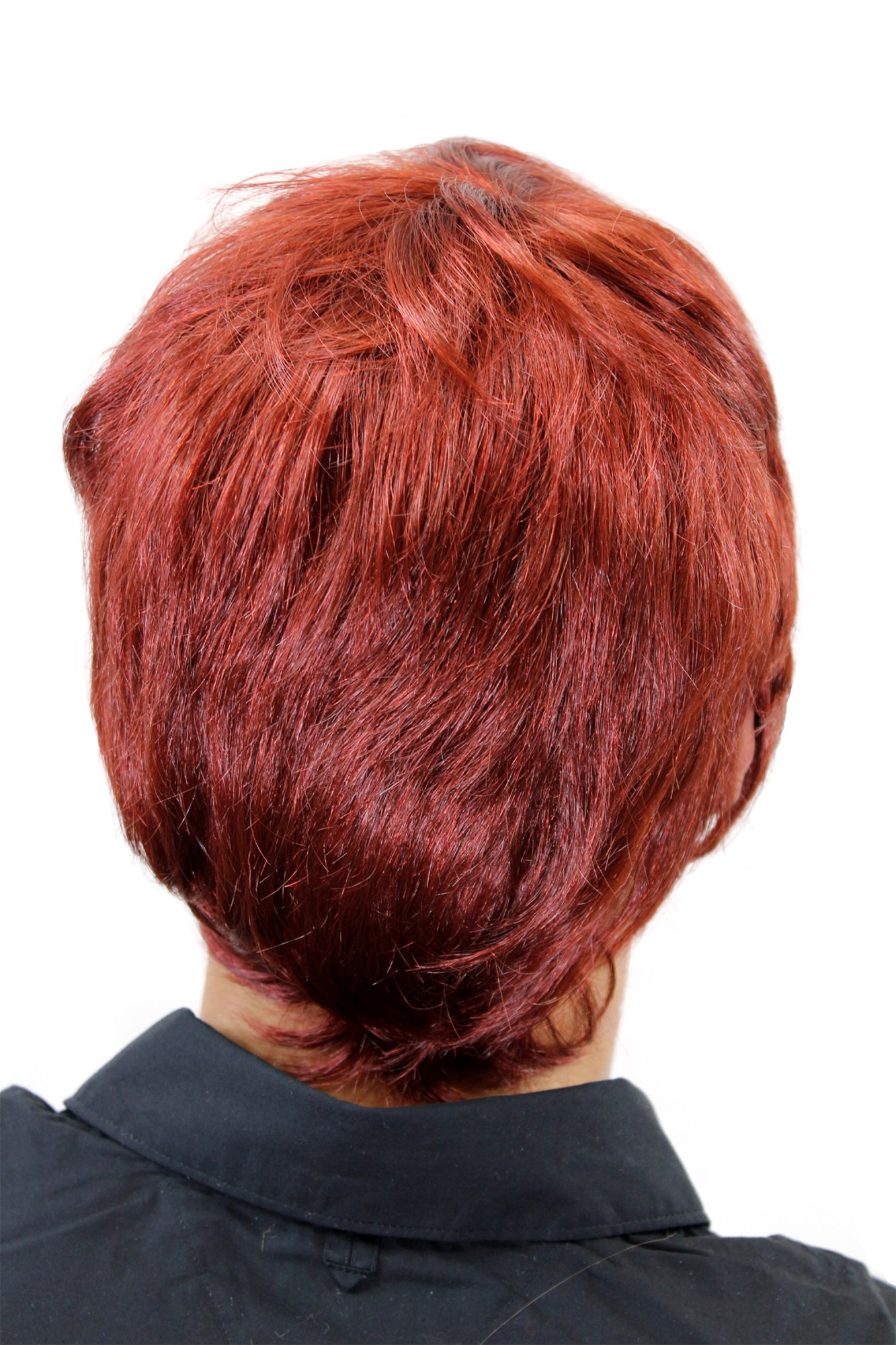 glatte Tressen-Perücke mit Kopfhaut-Imitat Rot kurze Haare für Herren