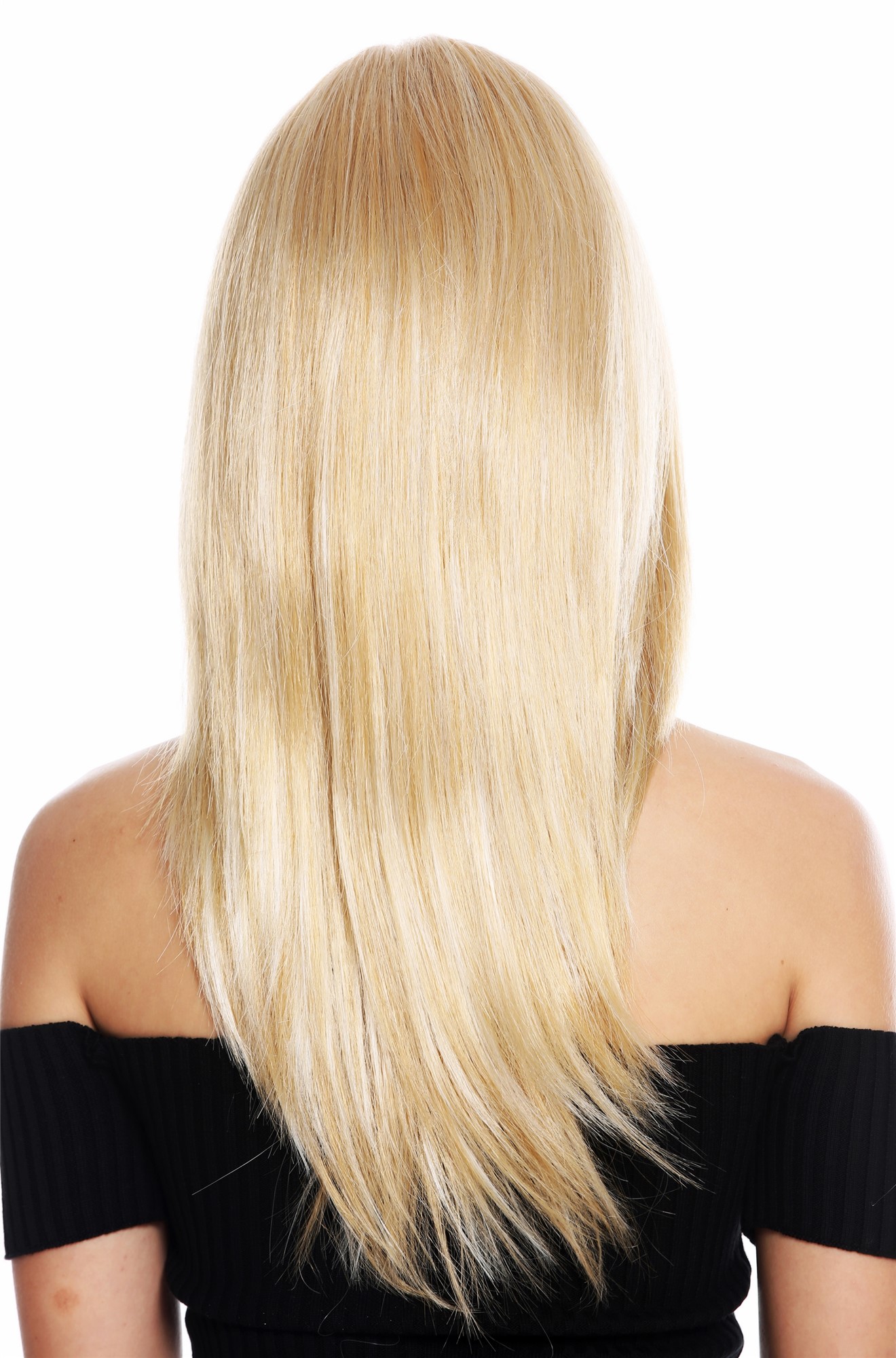 hochwertige Qualitätsperücken, Perücke lang glatt Scheitel Blond Platin Gesträhnt GFW3098-LG26H613A, Ansicht 4, WIG ME UP: Ihr Perücken Online Shop glatte Tressen-Perücke Blond-Mix lange Haare für Damen